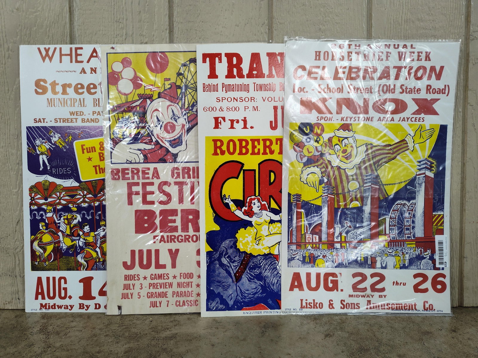 Set 4 Regional Fair & Circus Posters (1 of 9)