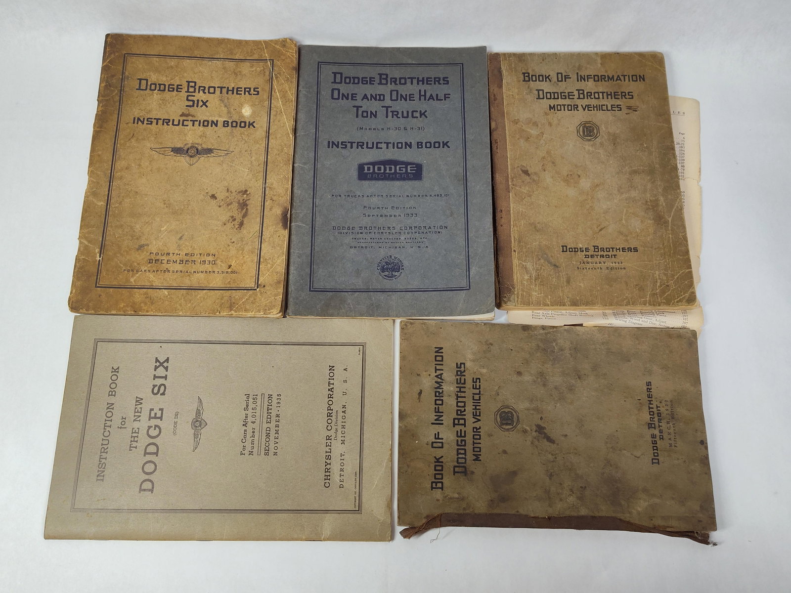 Dodge & Chrysler Automotive Manuals, 1922-1935 (1 of 8)