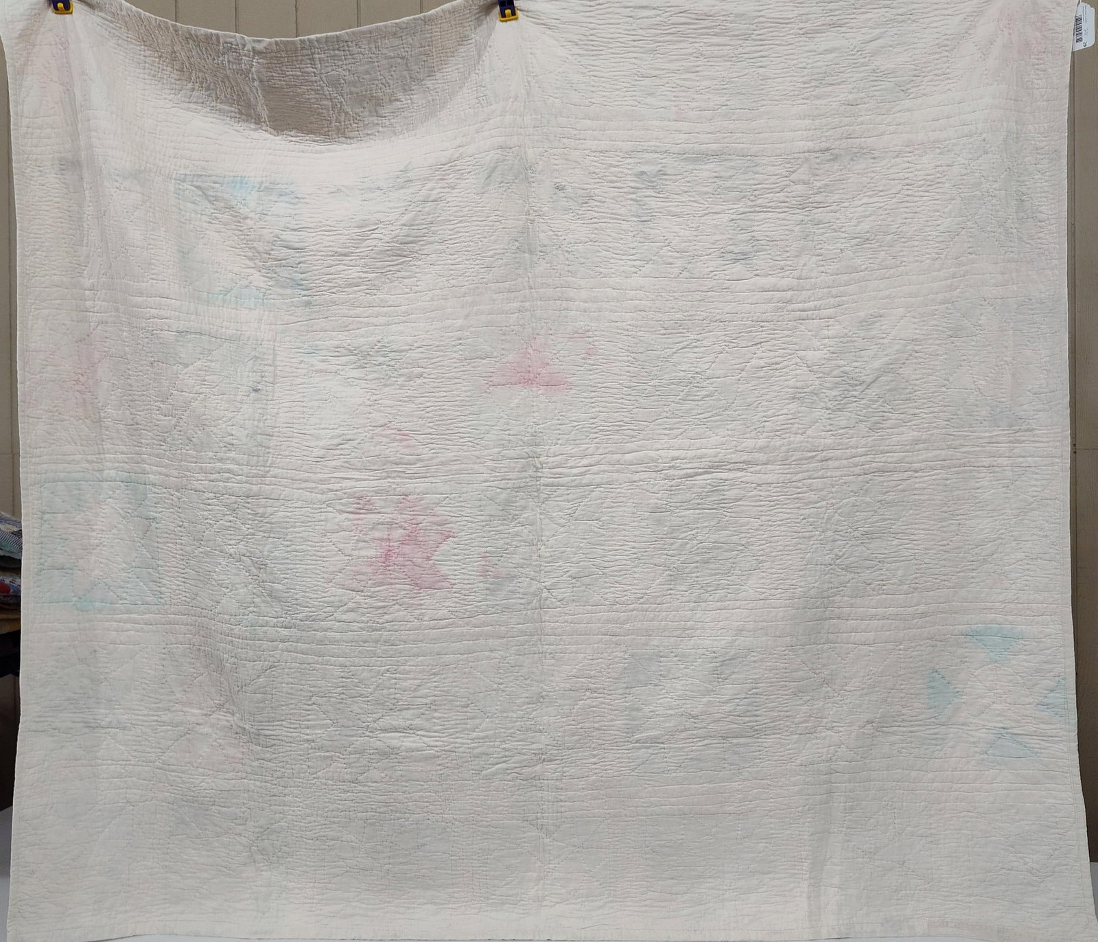 Hand-Stitched 8-Point Star Patchwork Quilt - 4