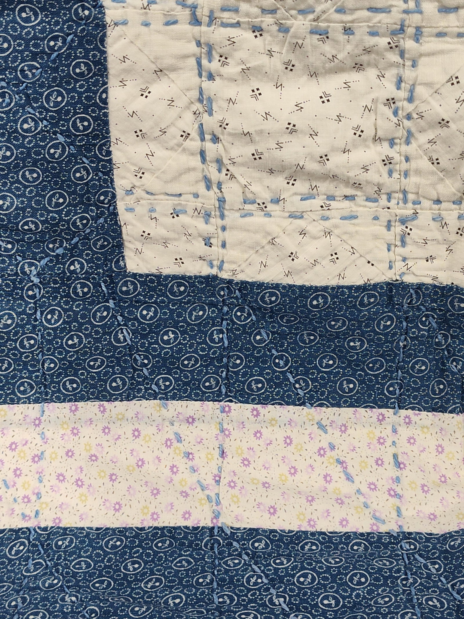 American Star Patchwork Hand-Quilted Quilt - 3