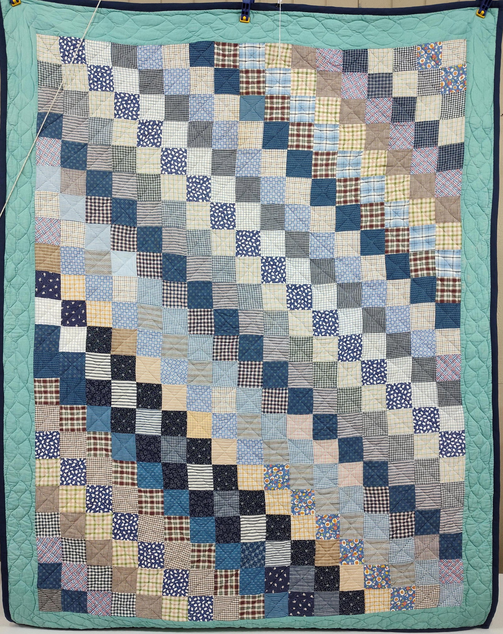 Nautical & Geometric Patchwork Cotton Quilt - 2