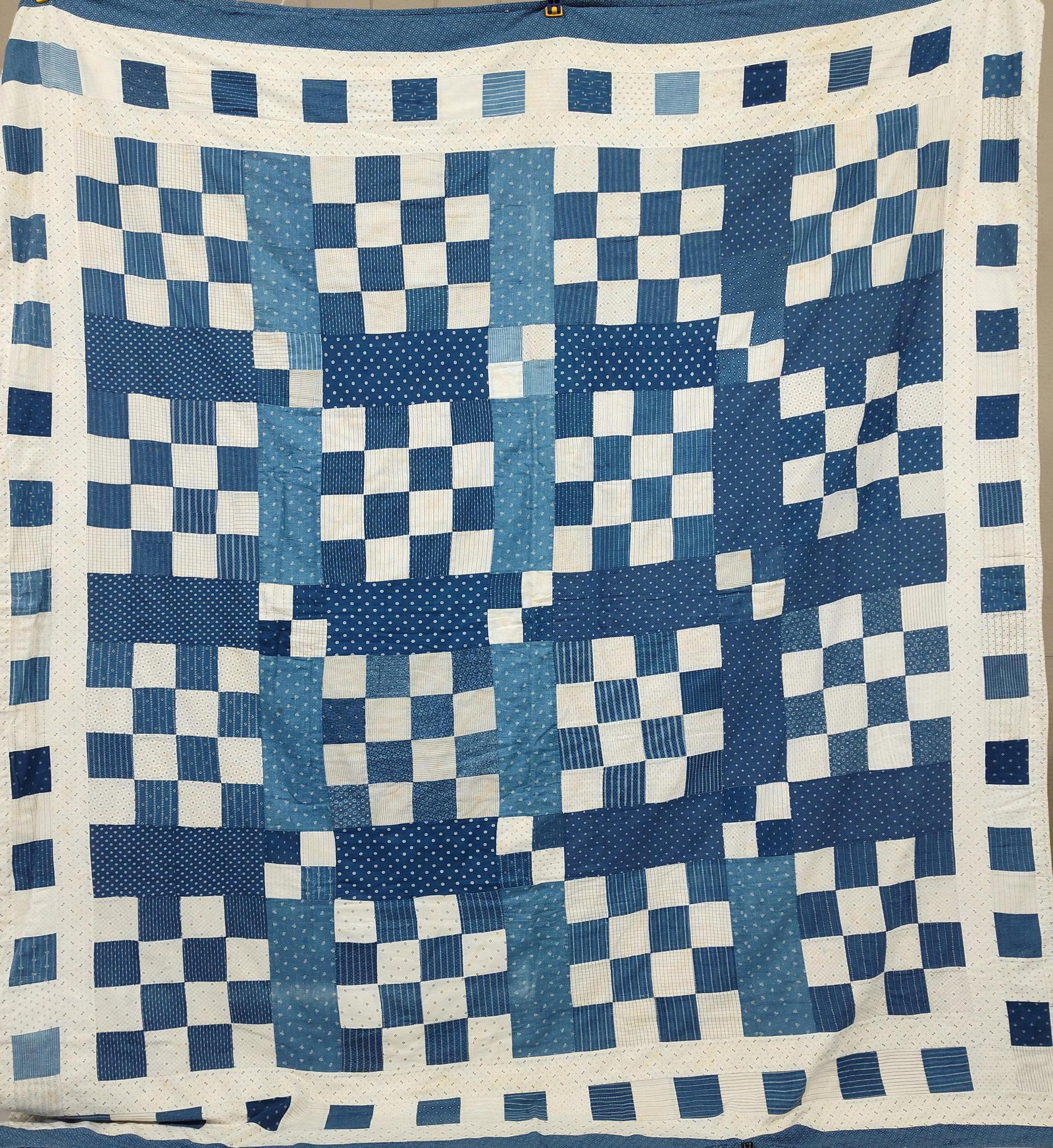 Two American Handmade Cotton Patchwork Quilts - 4