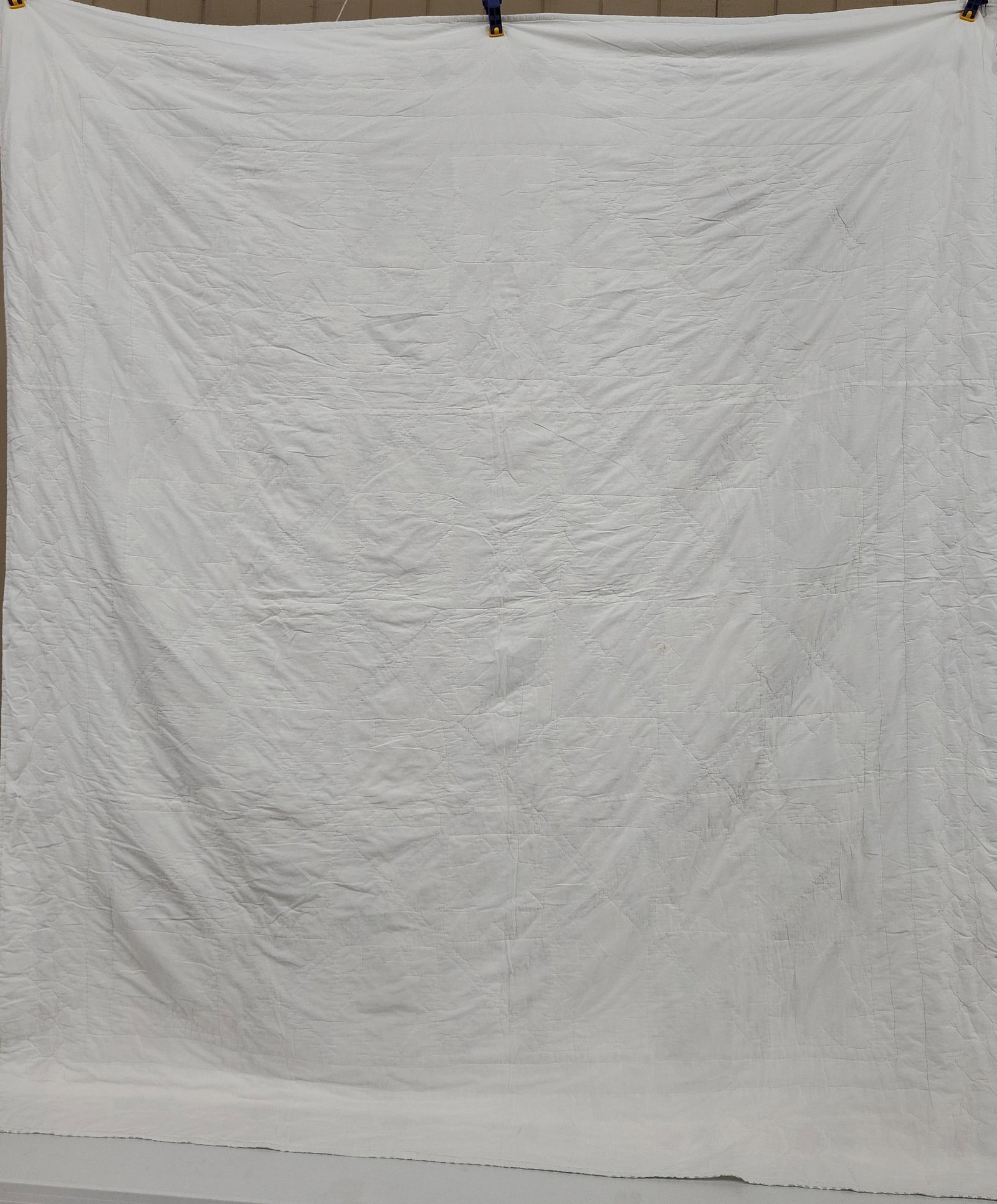 Mid-20th C. Cotton Feed Sack Patchwork Star Quilt - 6