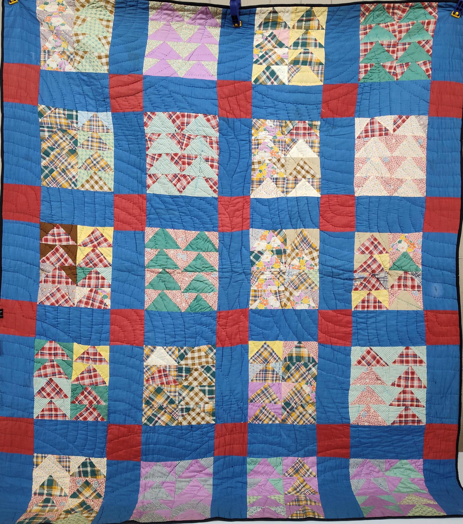 American Flying Geese Variation Patchwork Quilt - 2