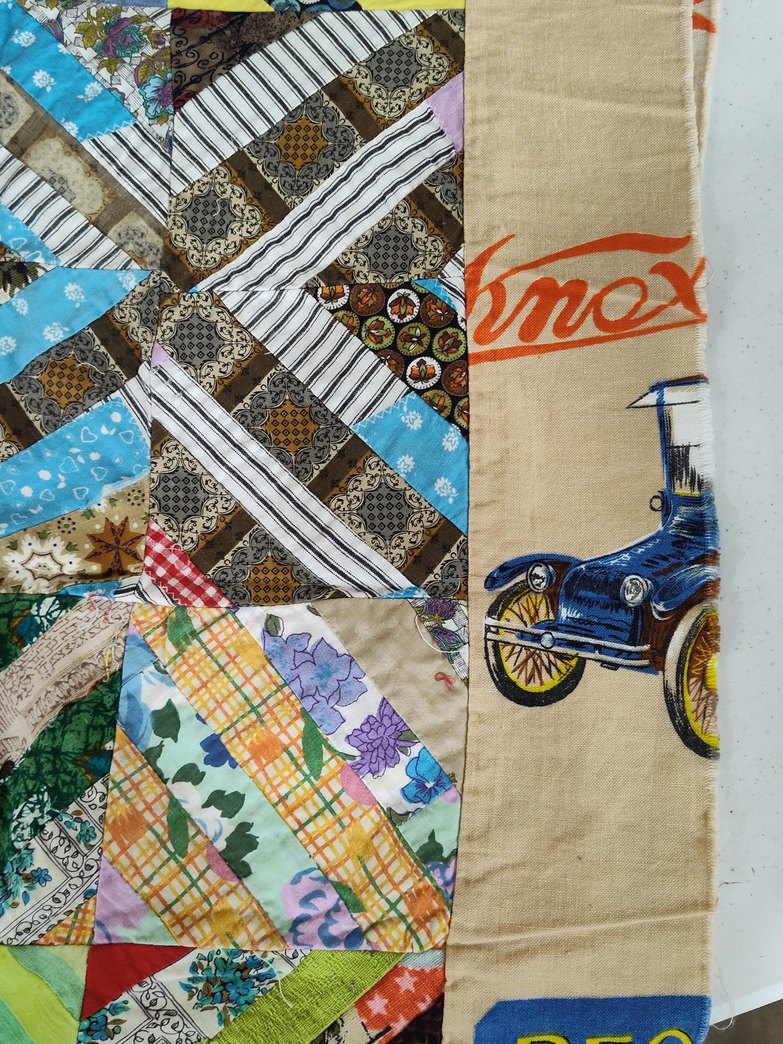 REO & Knox Border String Patchwork Quilt Top - 2