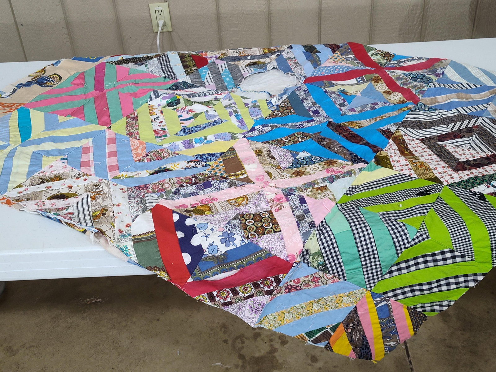 REO & Knox Border String Patchwork Quilt Top - 3