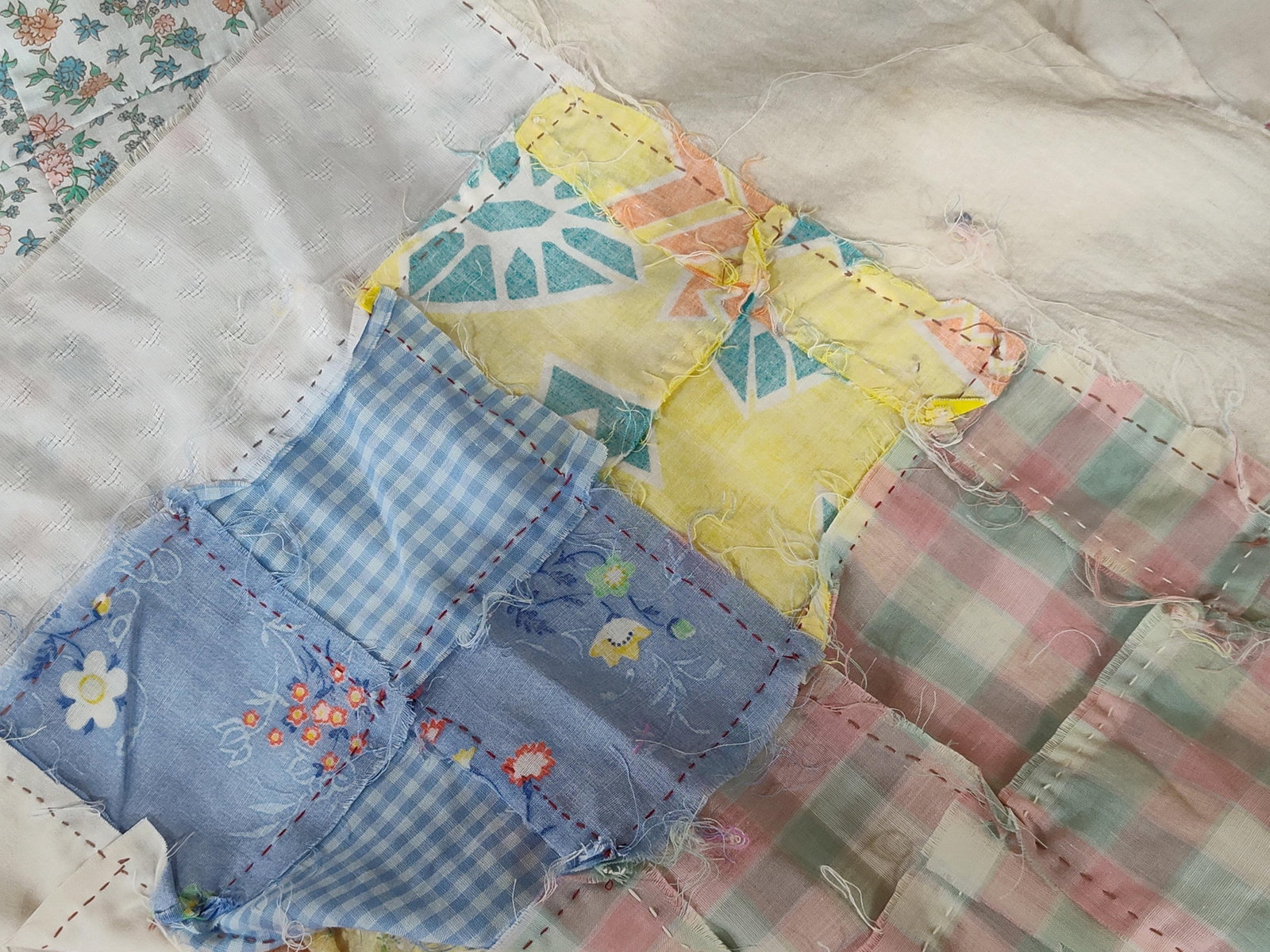 Late 20th C. Patchwork Utility Quilt Top - 4