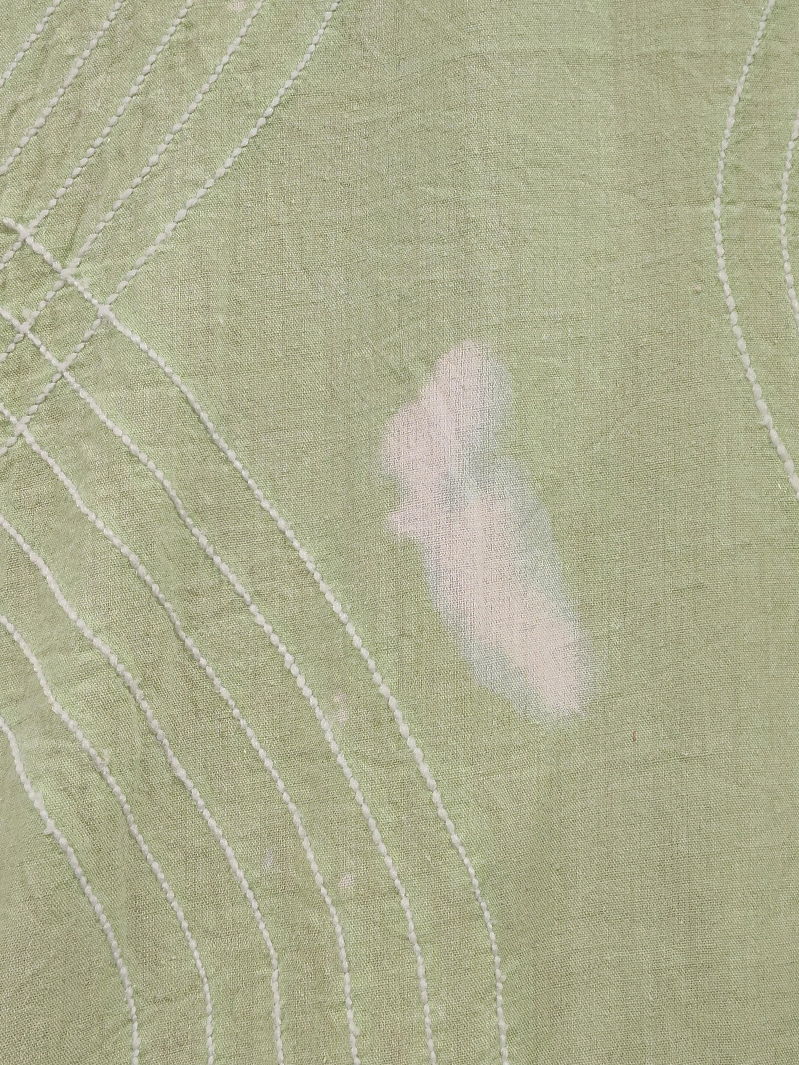 Tufted Chenille Cotton Bedspread w/ Circle Pattern - 6