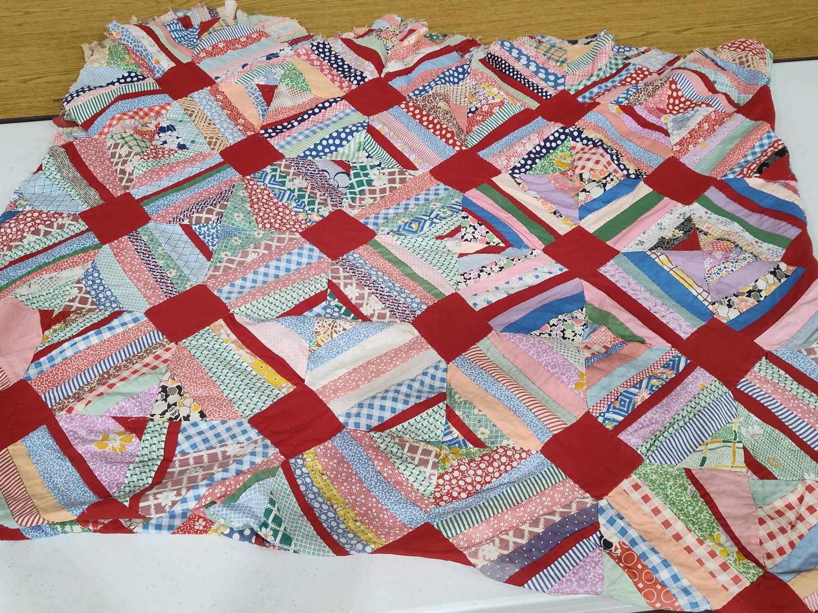 American Spider Web Variant String Quilt Top - 2