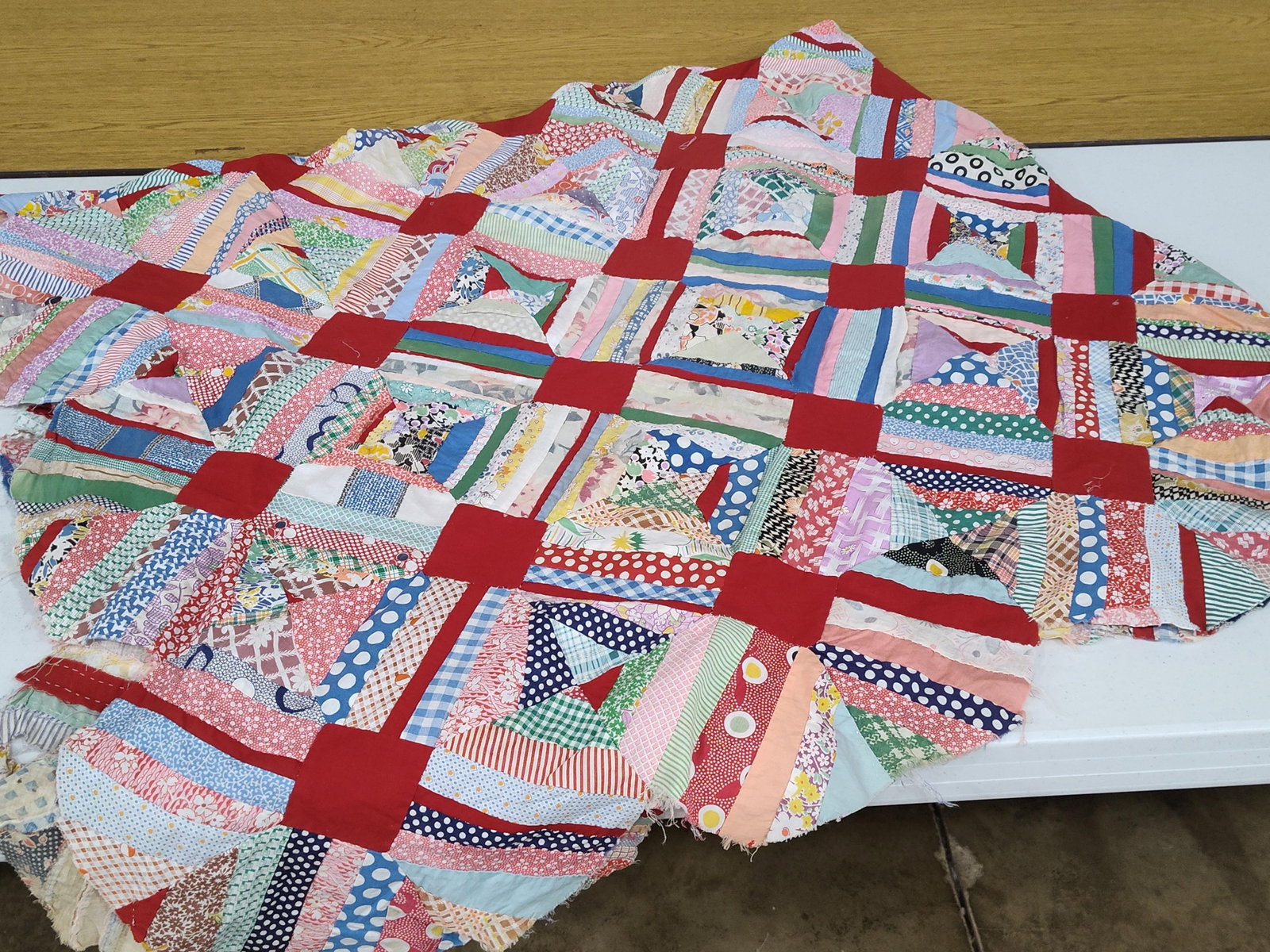 American Spider Web Variant String Quilt Top - 3