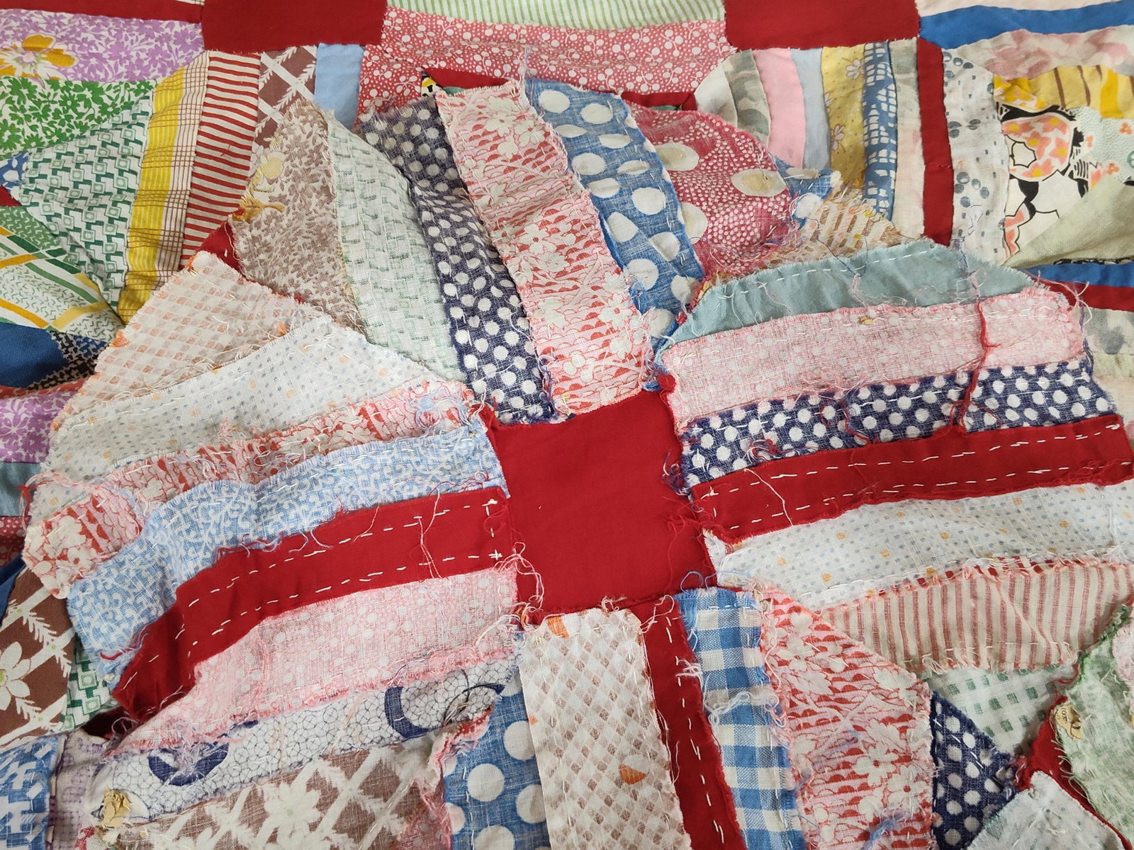 American Spider Web Variant String Quilt Top - 5