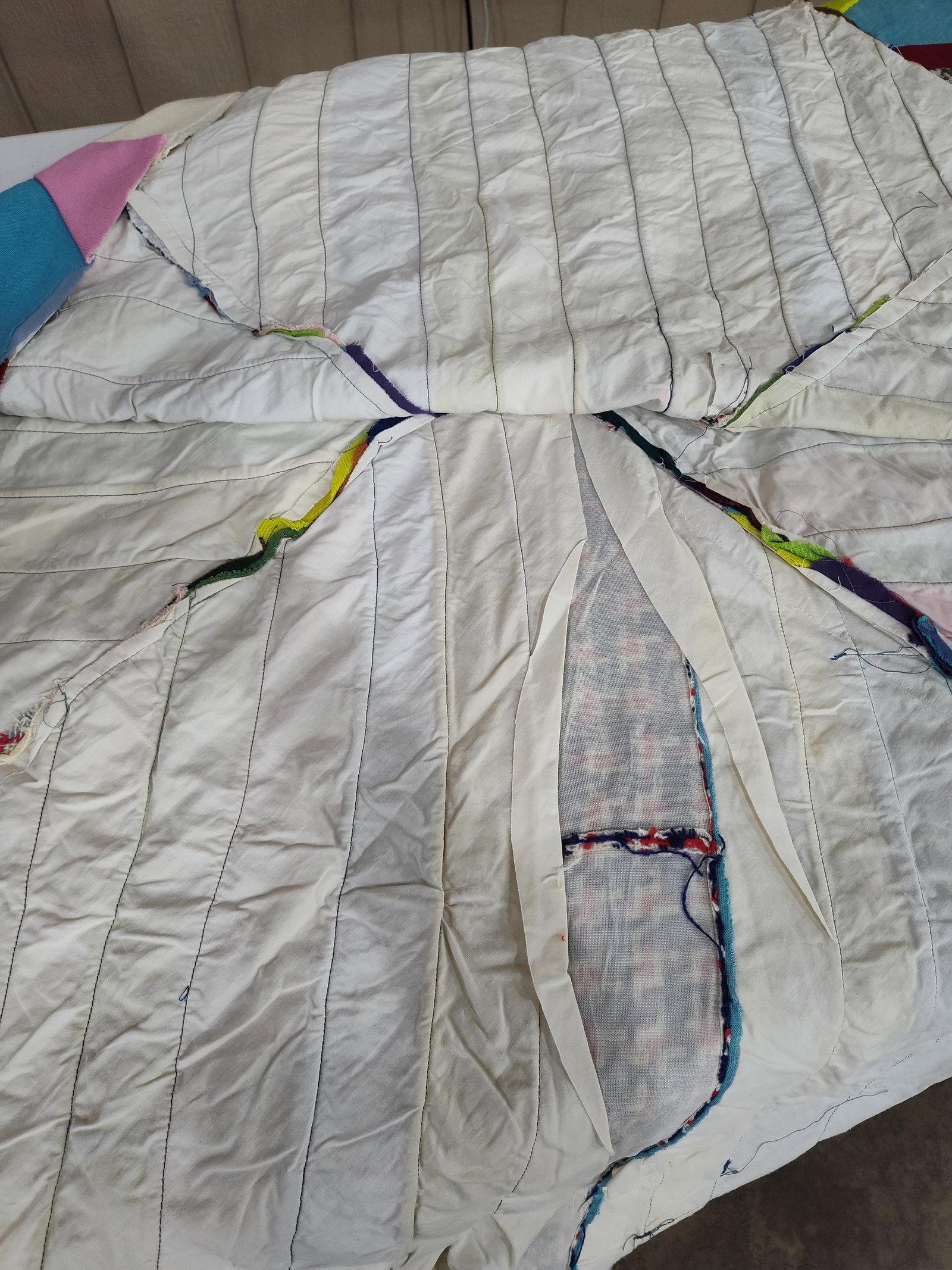 Mid-C. Spiderweb Mixed Scrap String Quilt - 5