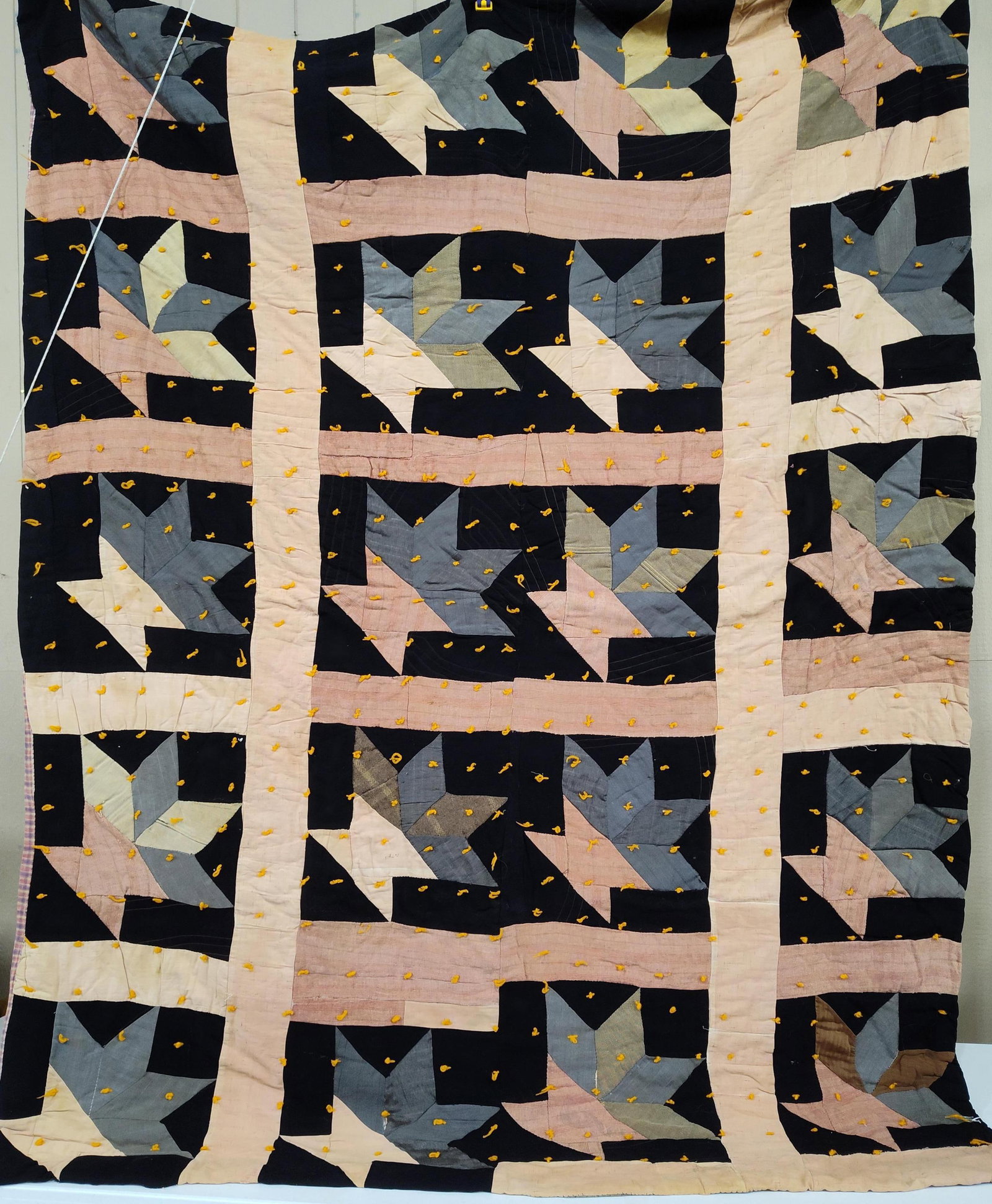 American Hand-Tied Maple Leaf Patchwork Quilt - 2