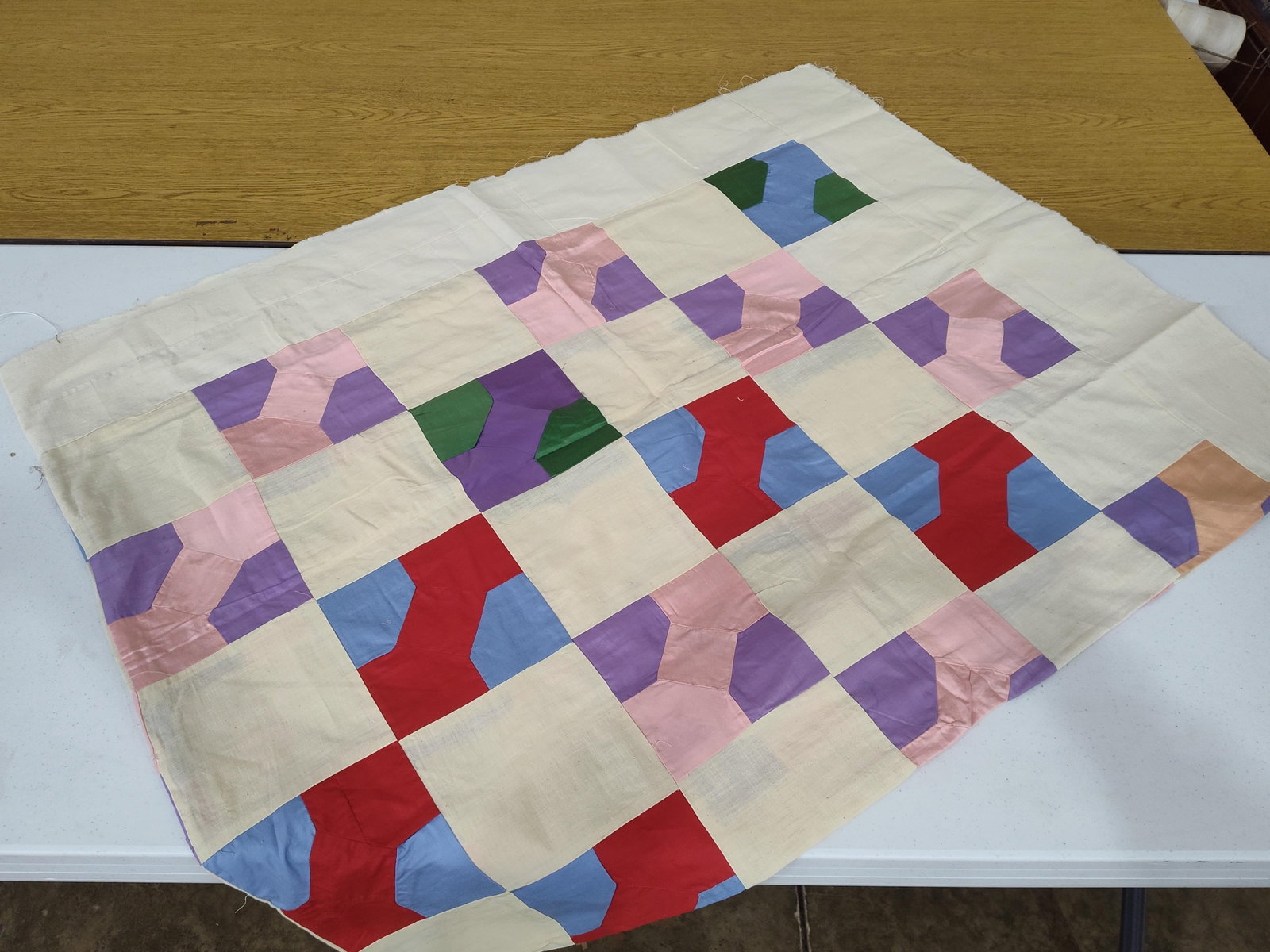 Mid-20th C. Bow Tie Patchwork Quilt Top - 2