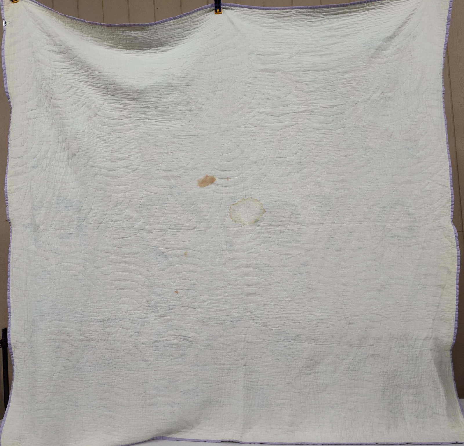 Hand-Quilted Spider Web Star Patchwork Quilt - 4