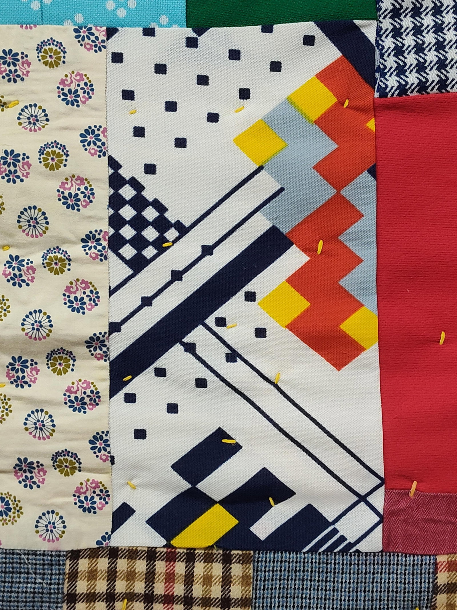 Double Sided Patchwork Tied Remnant Quilt - 4