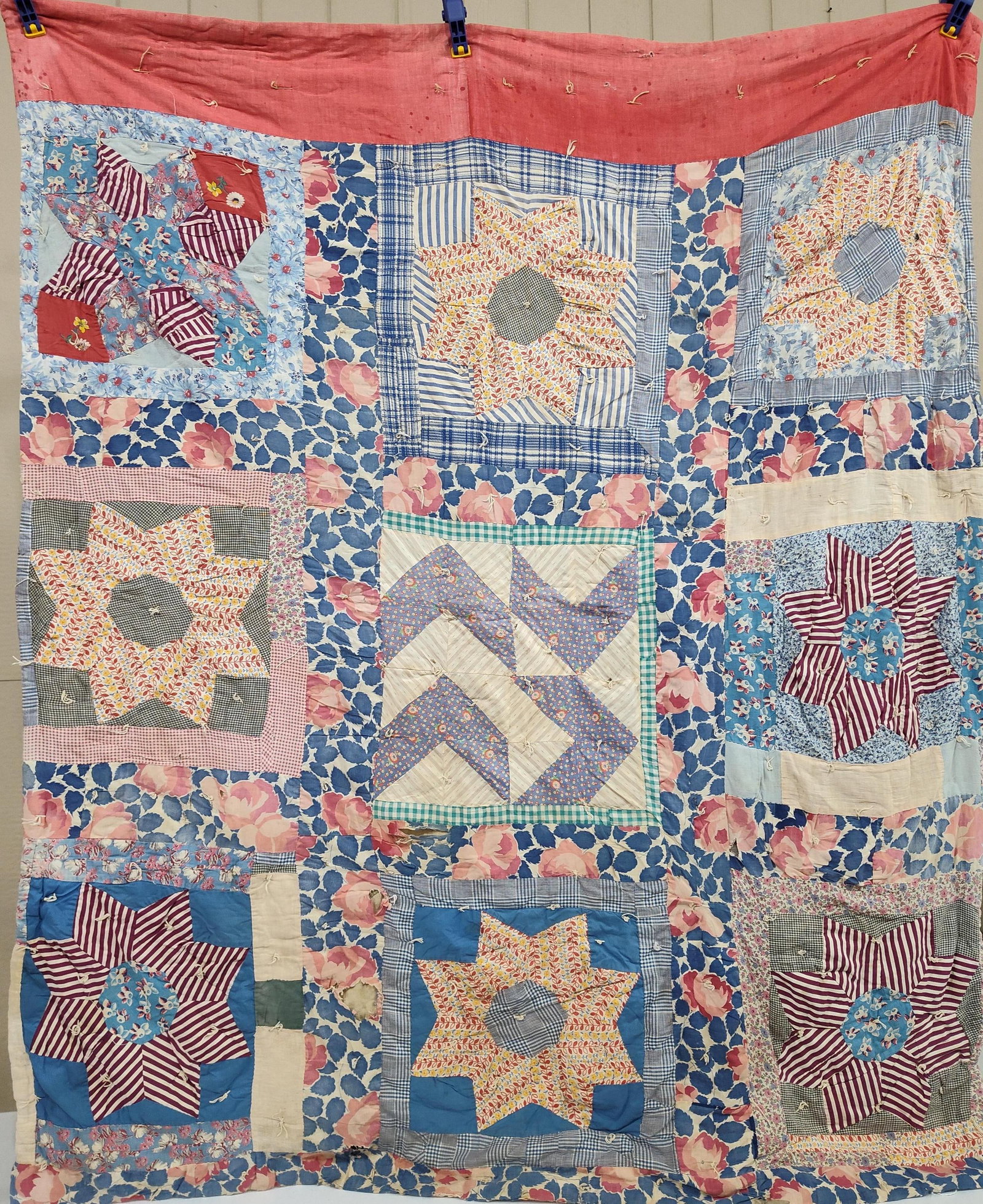 American Mid-20th C. Reversible Patchwork Quilt - 2