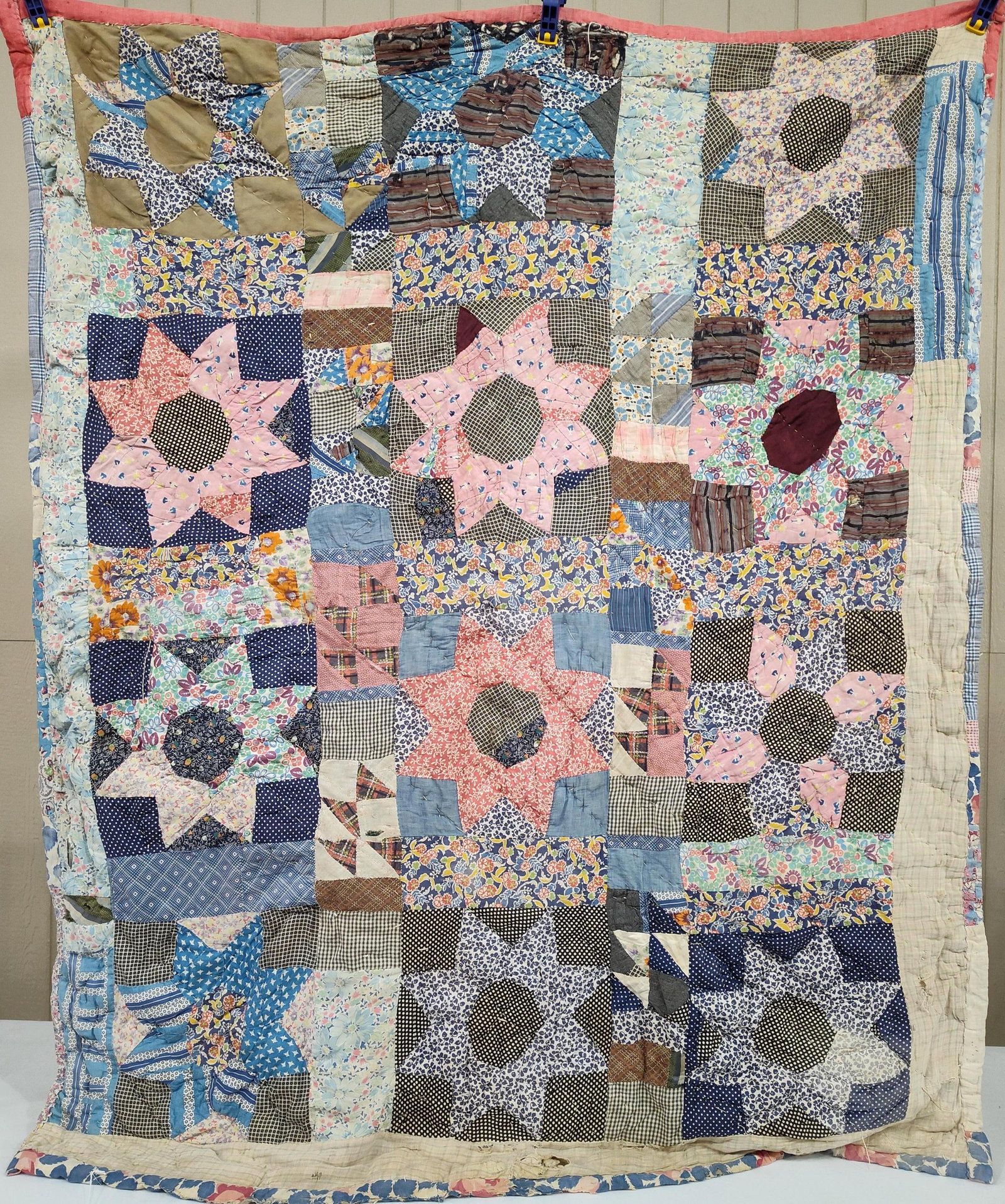 American Mid-20th C. Reversible Patchwork Quilt - 6