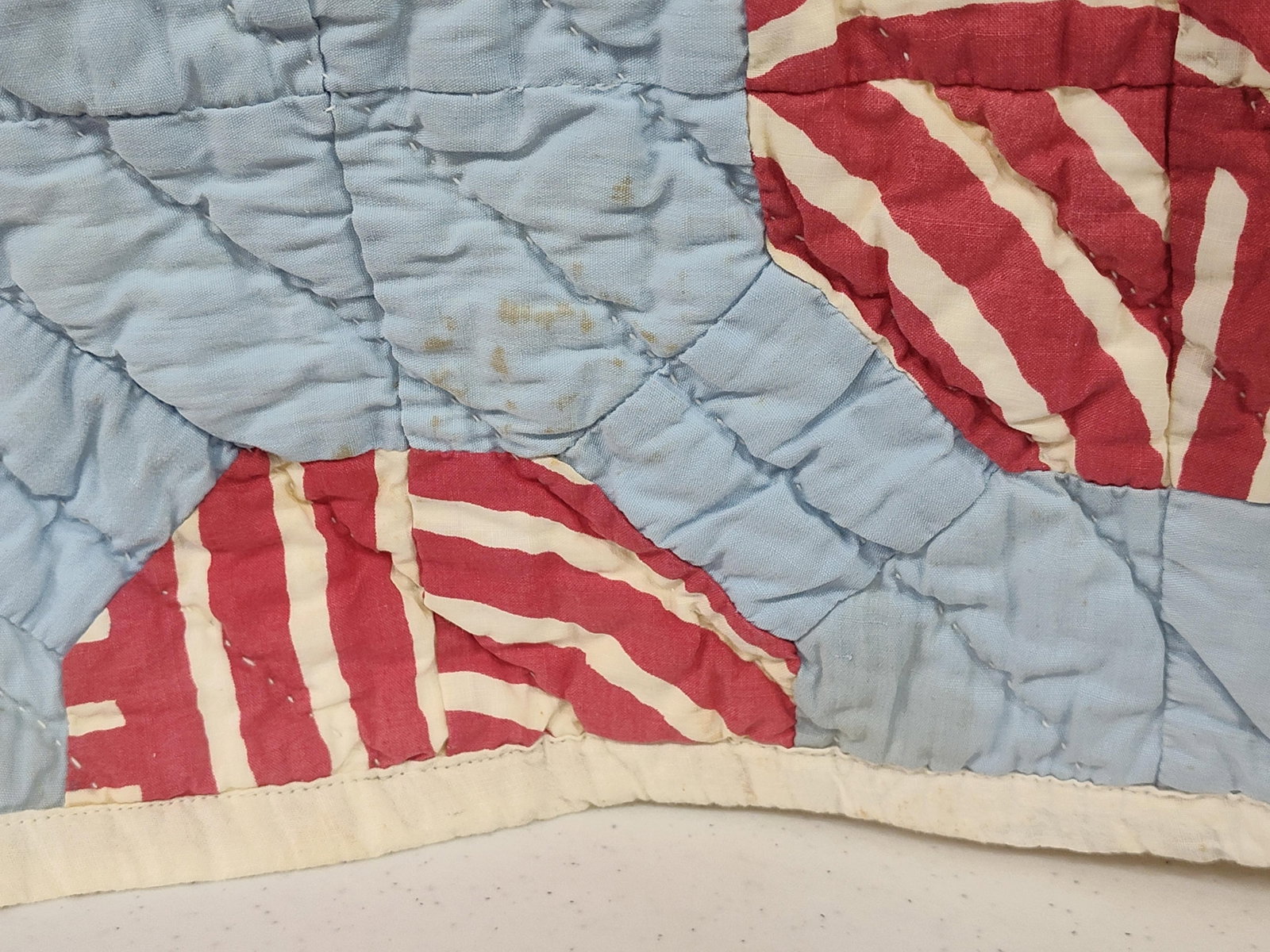 American Geometric Patchwork Quilt, mid-20th C - 3