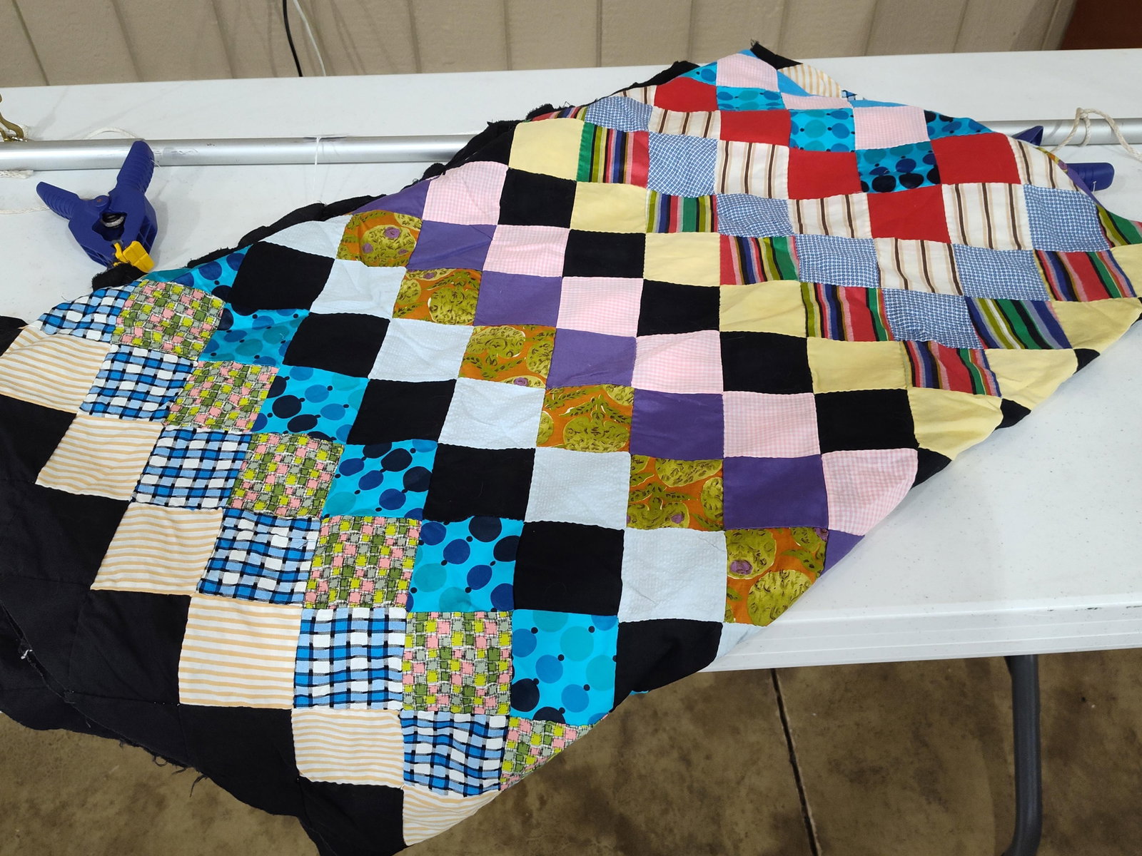 Mid C. Handmade Patchwork Scrap Quilt Top - 2