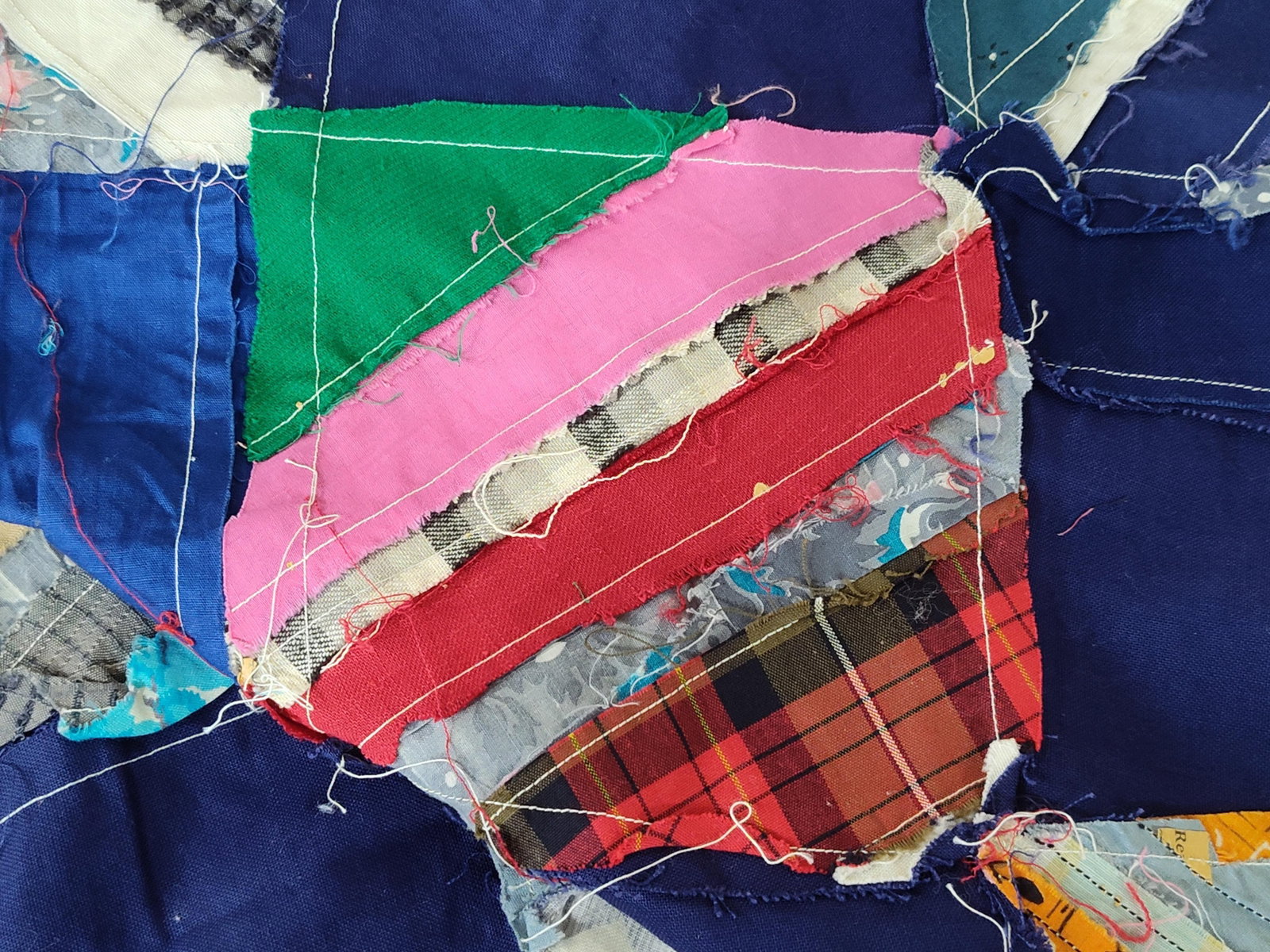 Mid-20th C. Mixed String-Pieced Utility Quilt - 4