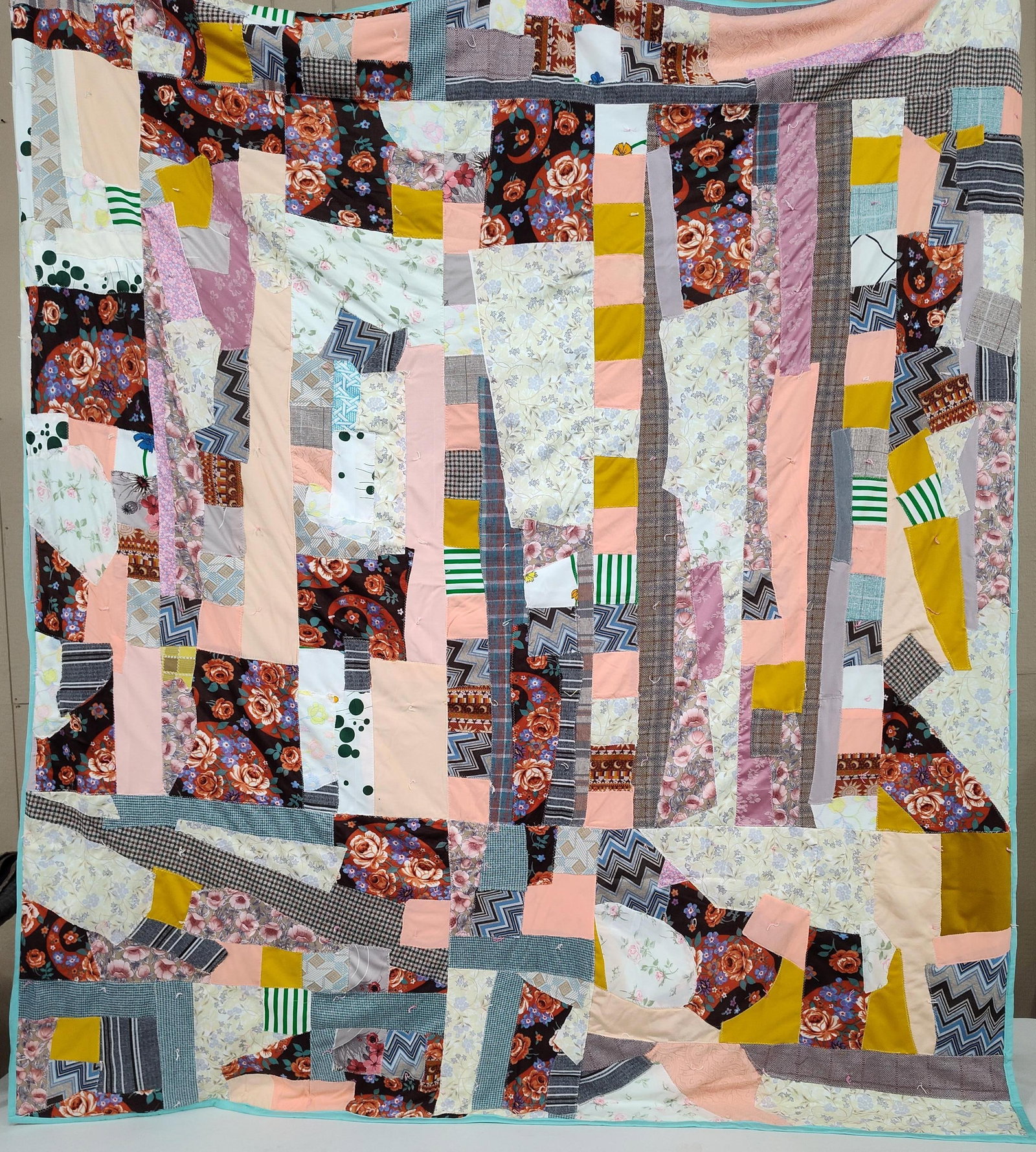 Handmade Utility Tied Patchwork Quilt - 2