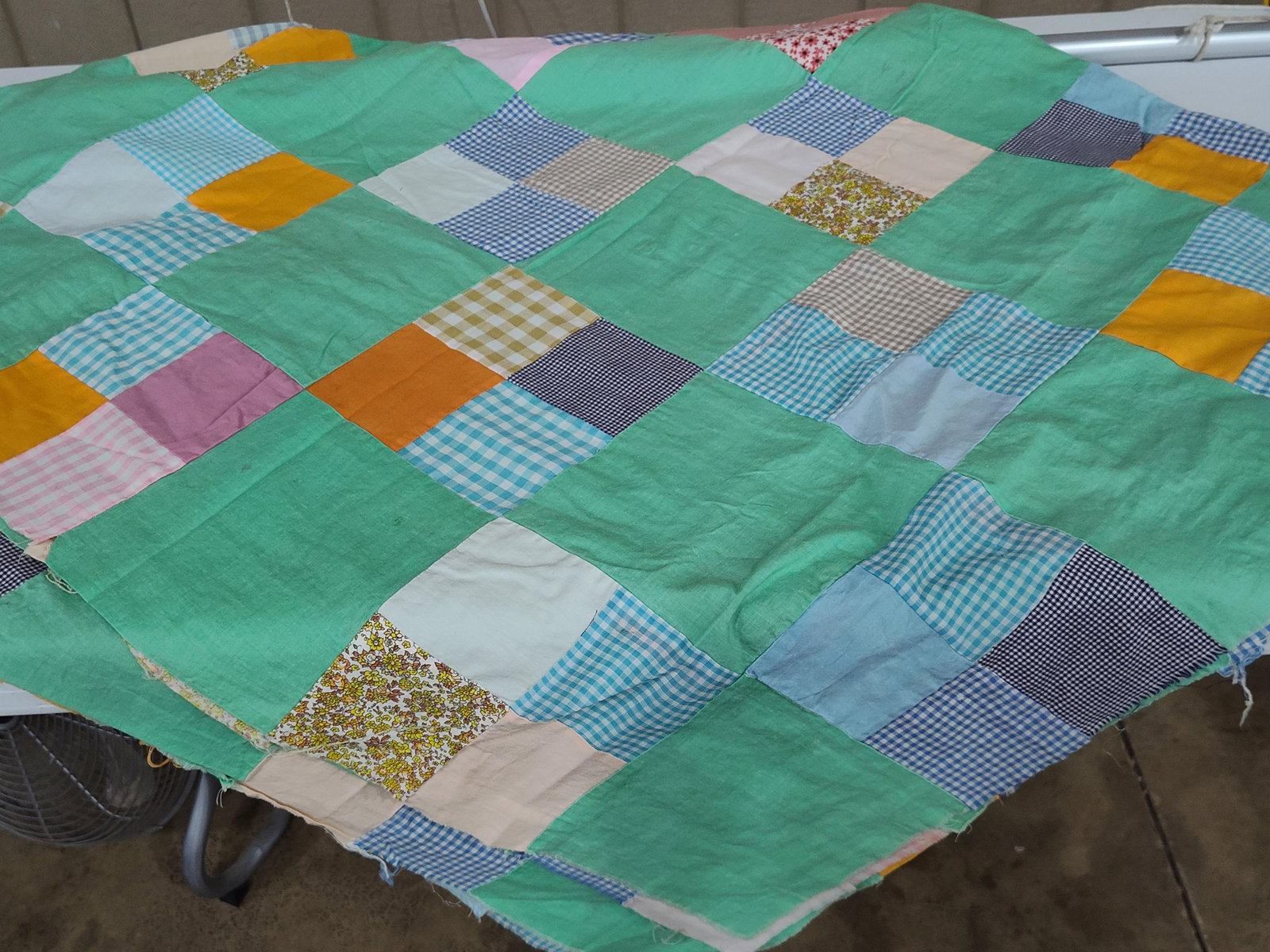 Mid-20th C. Handmade Patchwork Quilt Top - 2