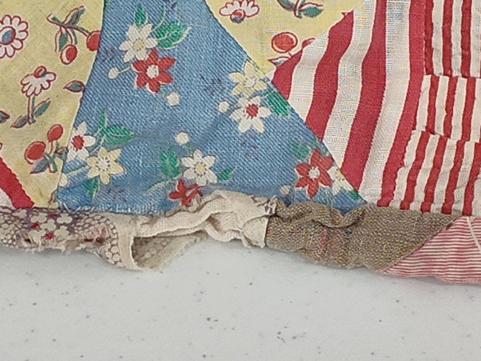 Double-Sided Pinwheel Patchwork Quilt w/ Feed Sack - 4