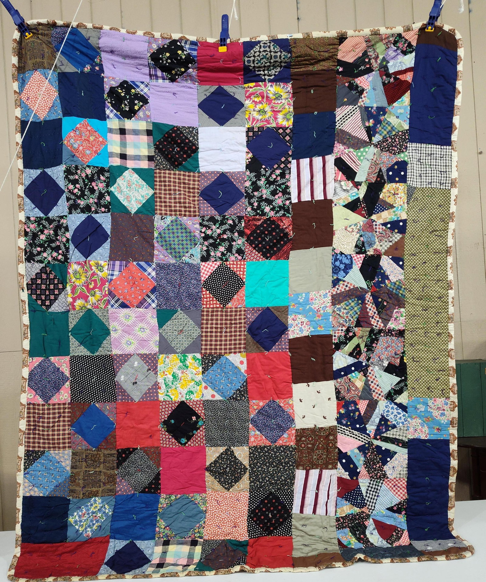 Double Sided Patchwork & Crazy Tulip Quilt - 2