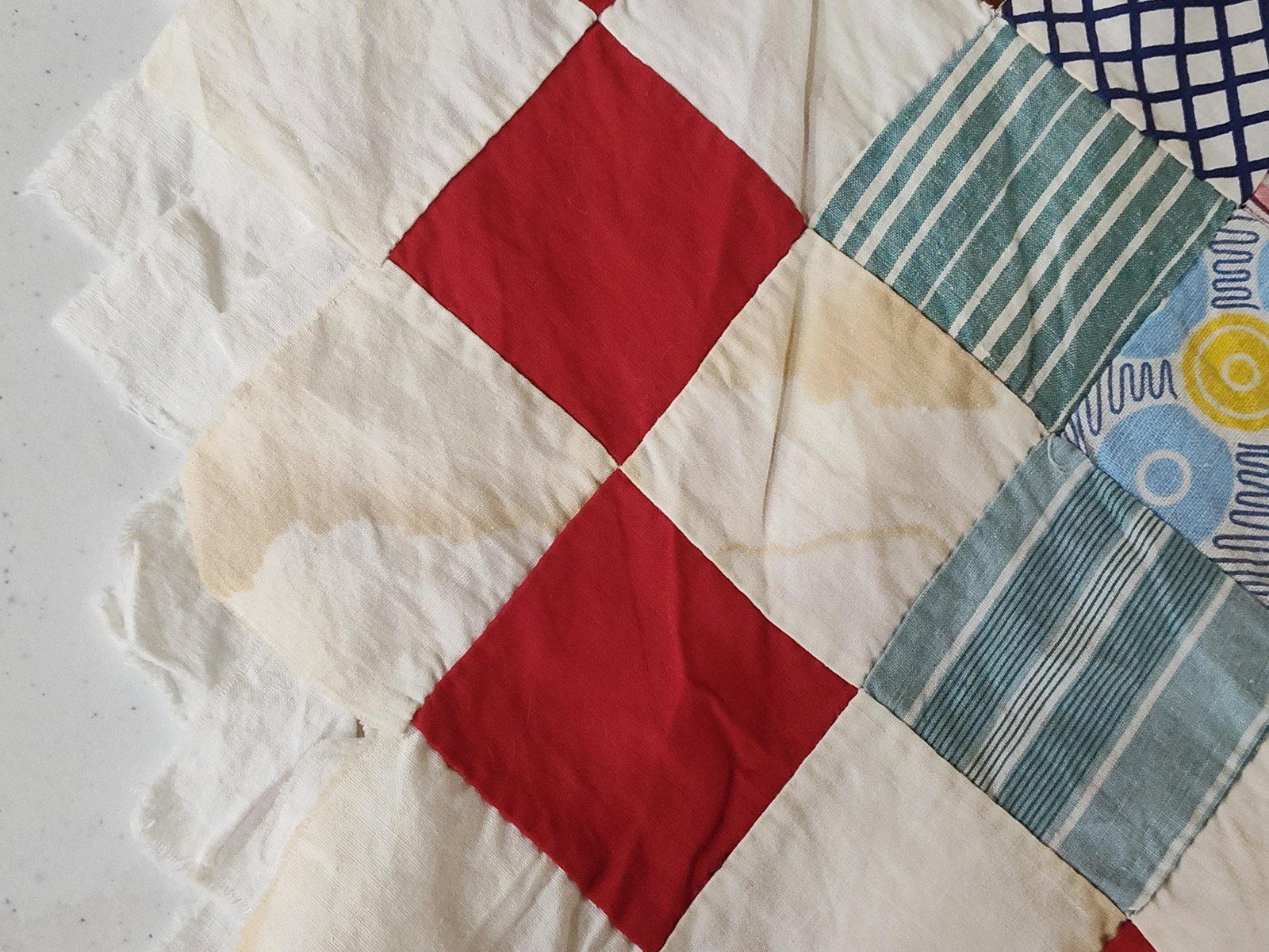 American Patchwork Quilt Top, c. 1940-50 - 3