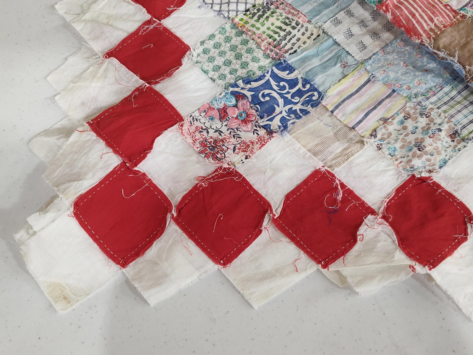 American Patchwork Quilt Top, c. 1940-50 - 5