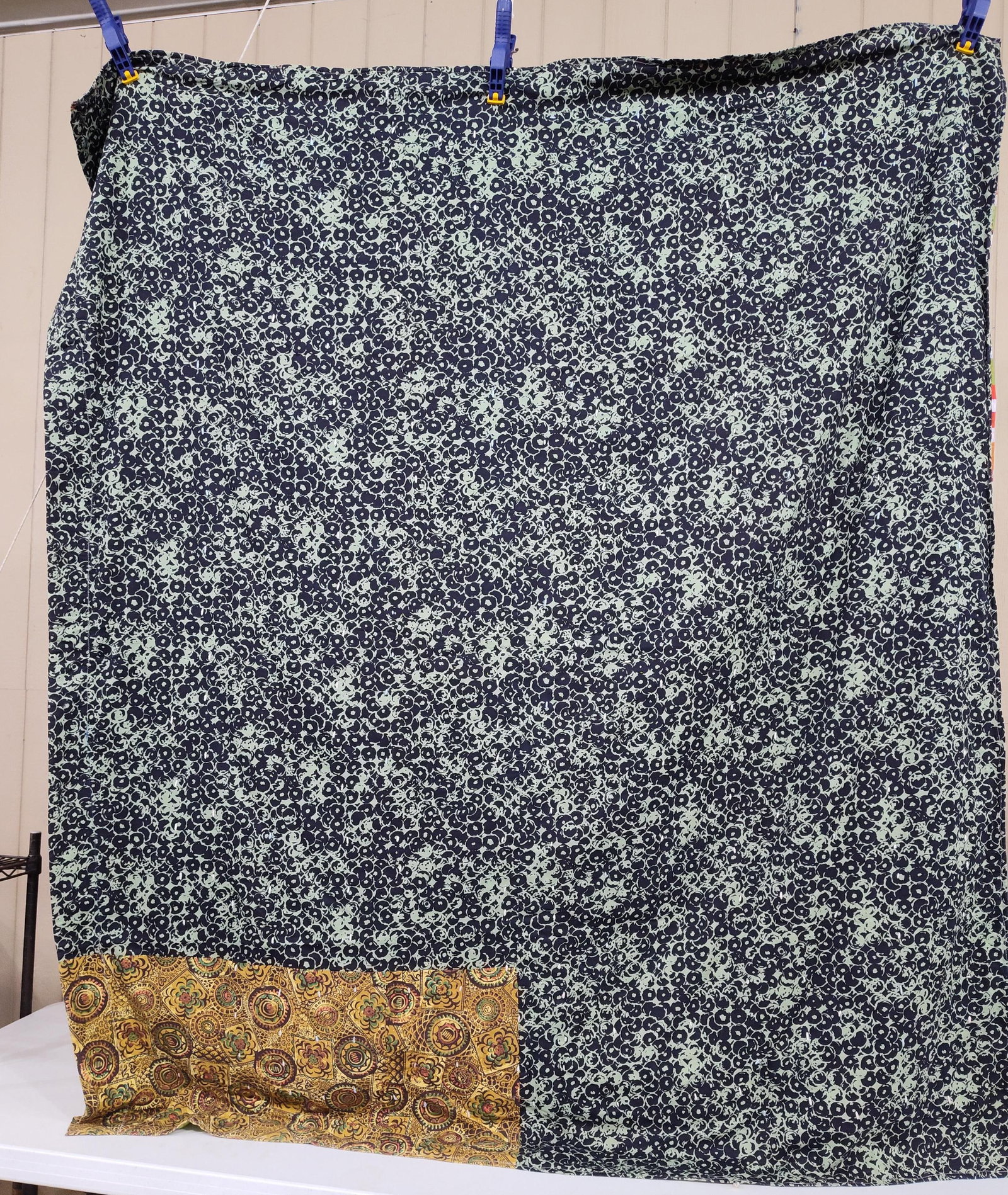 Tied Scrappy Nine-Patch Patchwork Quilt - 3