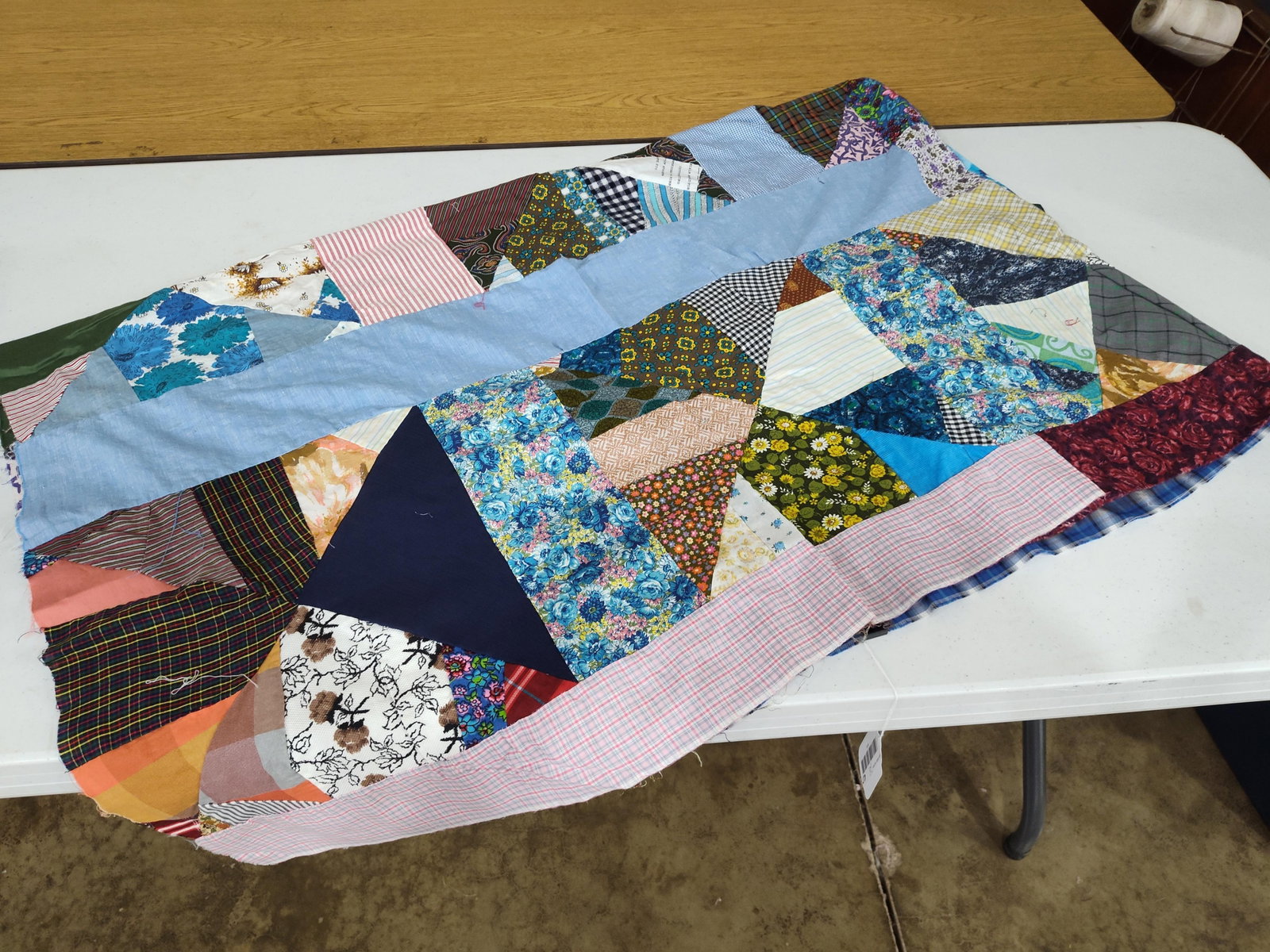 Mid-20th Century Scrap Patchwork Quilt Top - 2