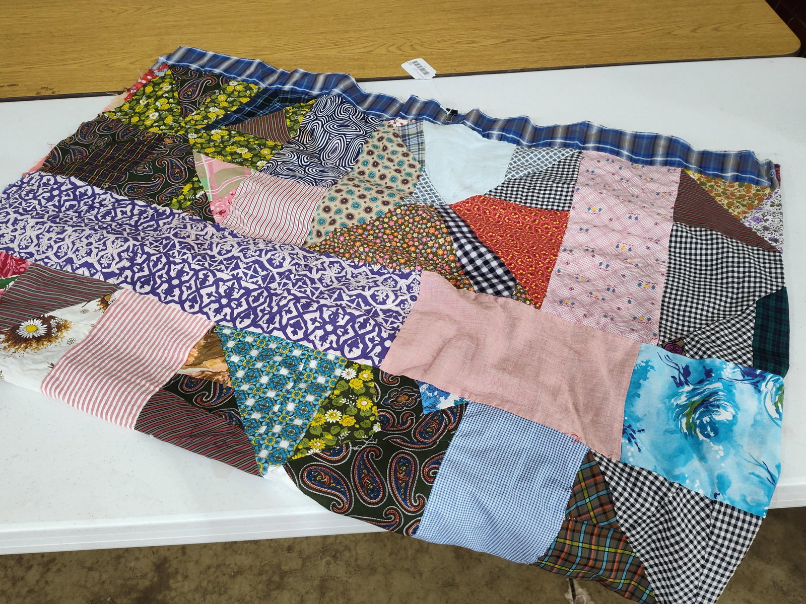 Mid-20th Century Scrap Patchwork Quilt Top - 3