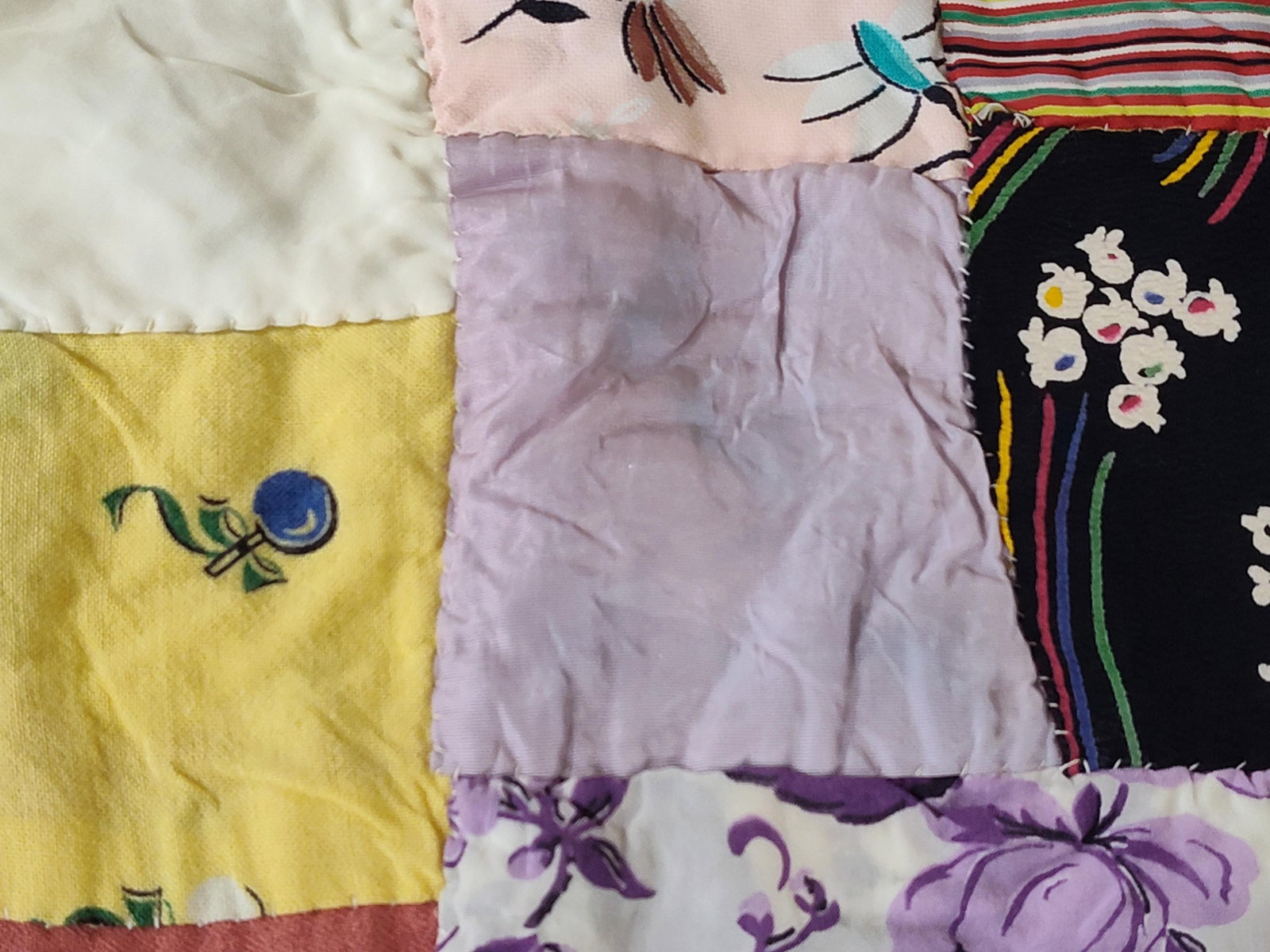 Reversible Patchwork & Crazy Quilt, c. 1920s-40s - 3