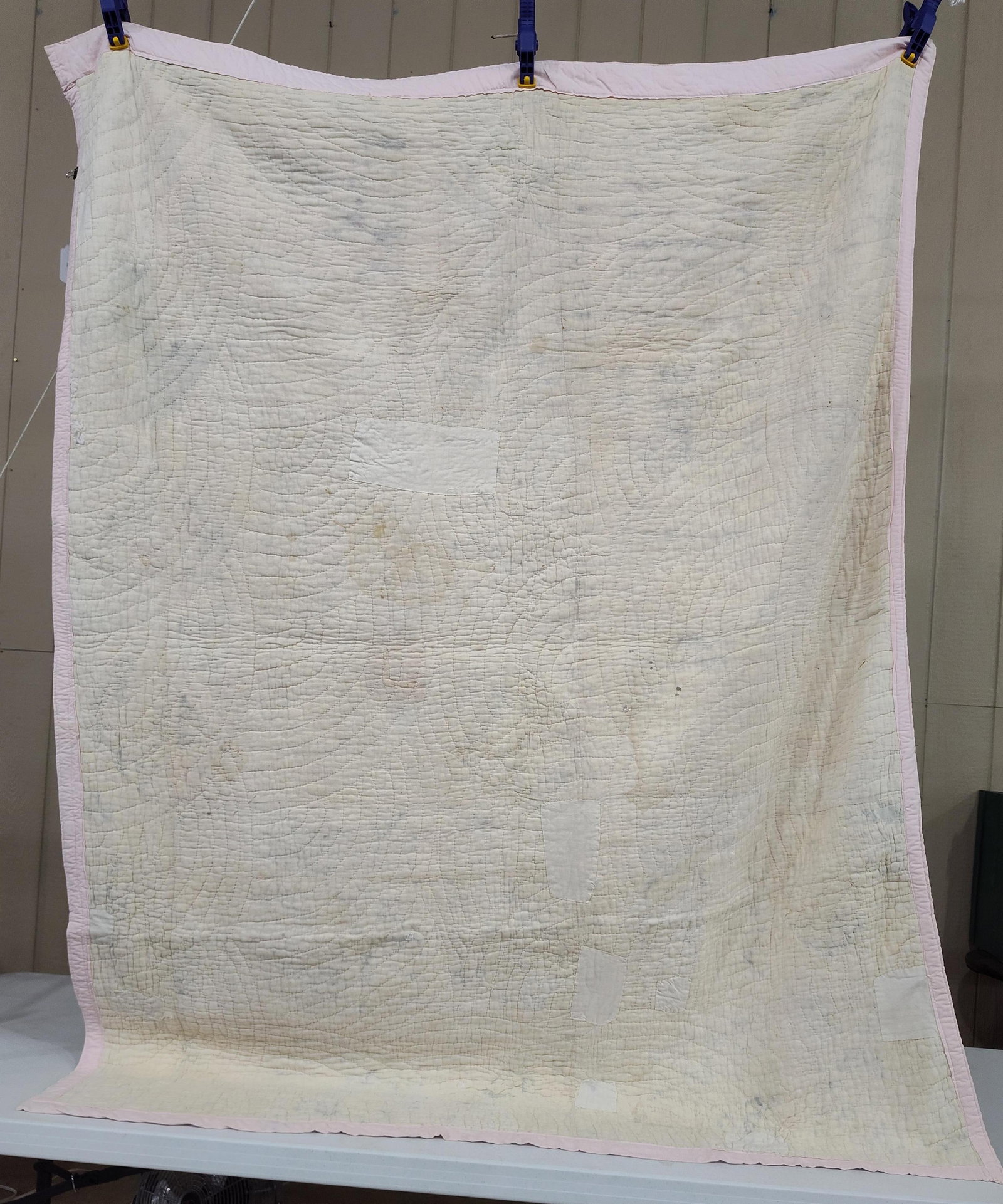 Mid-20th C. American Hand-Quilted Patchwork Quilt - 4