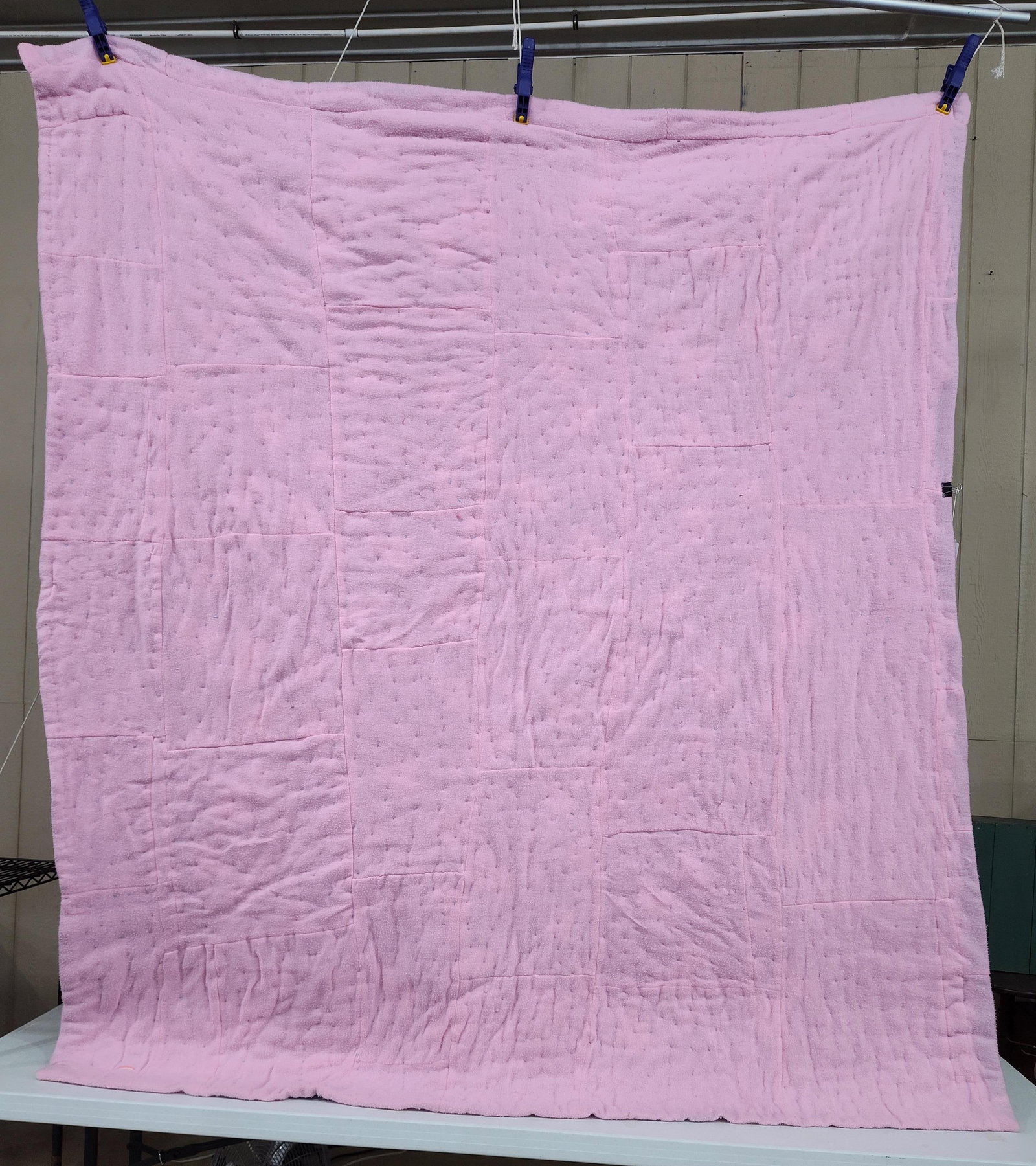 20th C. Drunkard's Path Variation Patchwork Quilt - 4