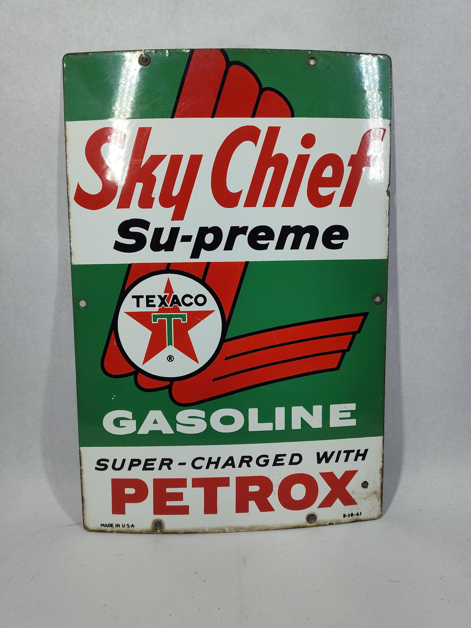 Texaco Sky Chief Su-preme Pump Plate (1 of 4)