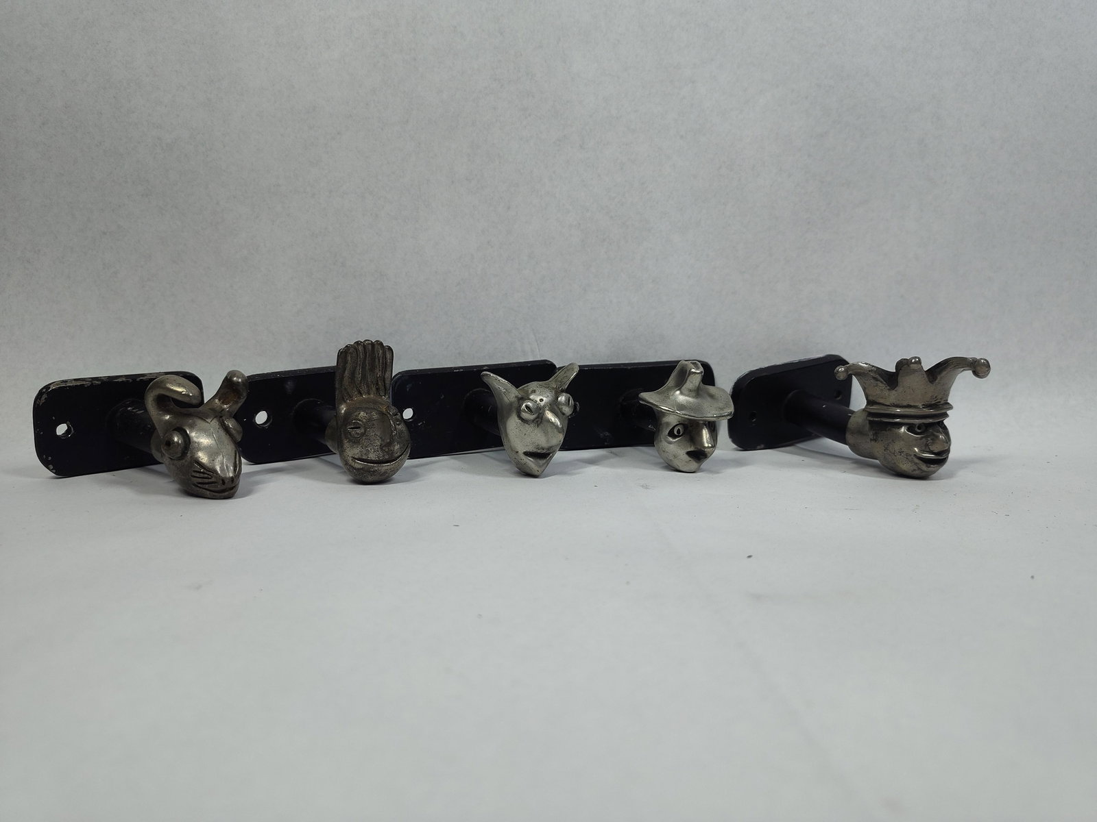 Set 5 Figural Metal Wall Hooks - 2