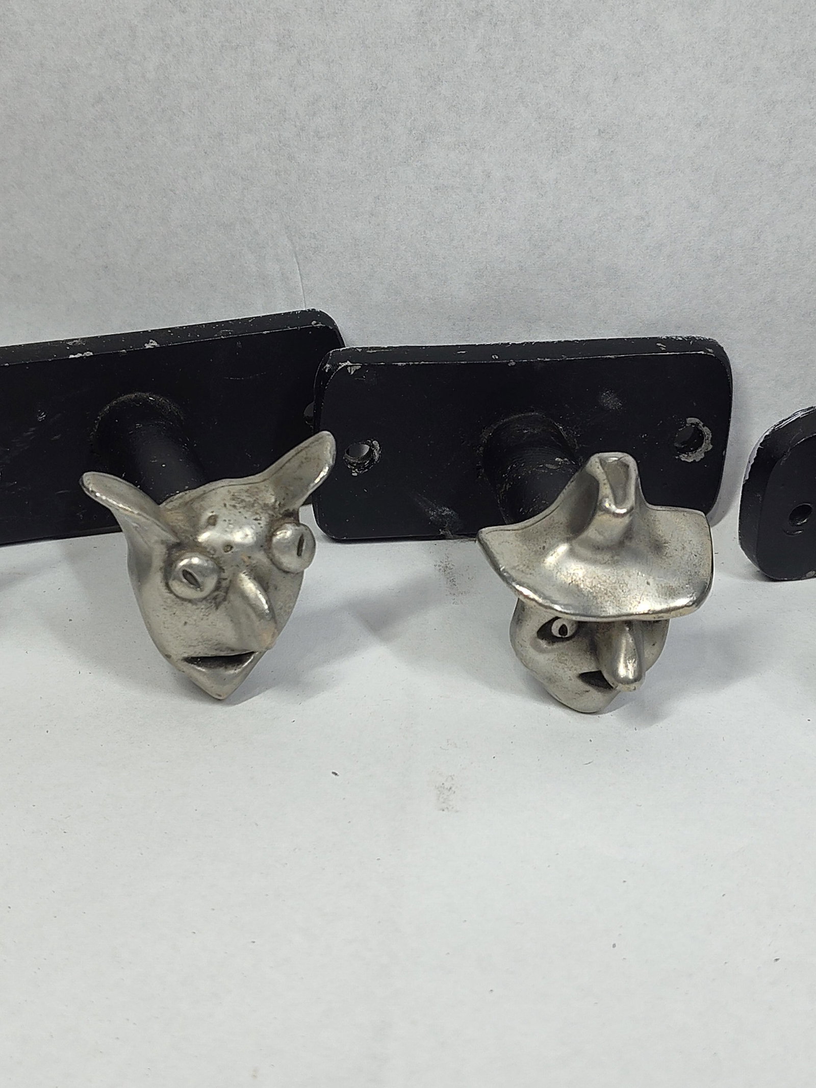 Set 5 Figural Metal Wall Hooks - 4
