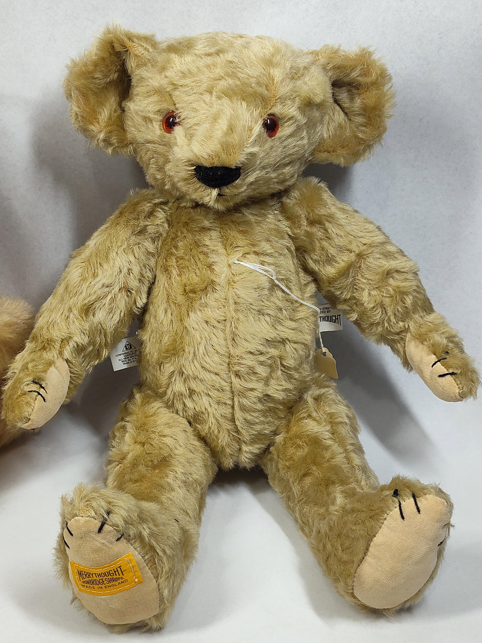 Pair Merrythought John Axe Mohair Bears - 7