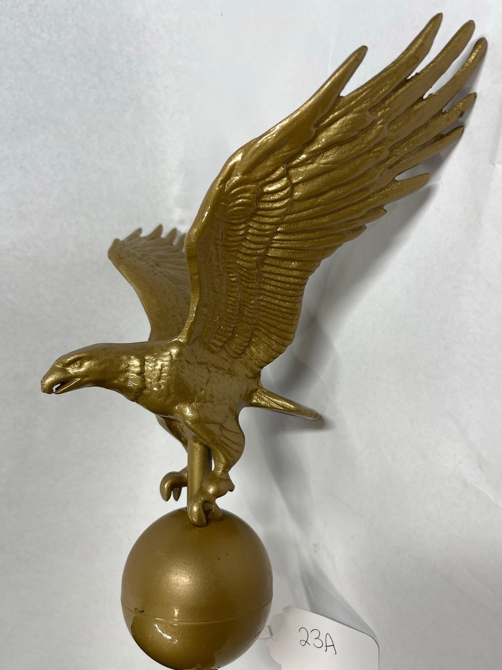 Aluminum Eagle Flagpole Topper w/ Globe - 2