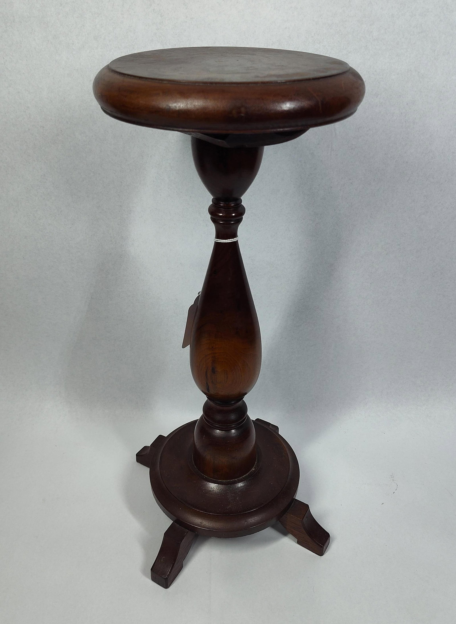 Mid-20th C. Turned Hardwood Pedestal (1 of 4)