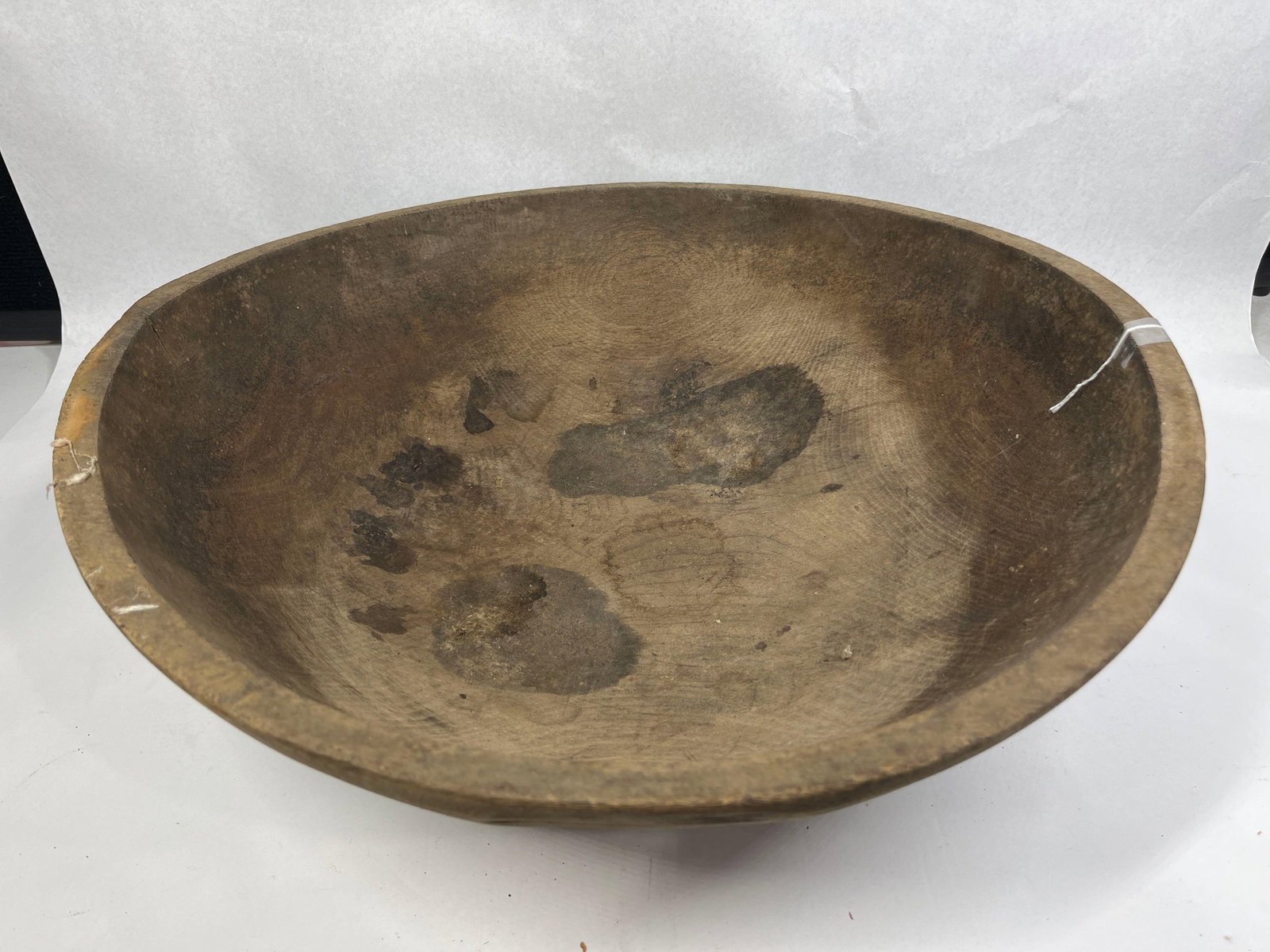 Antique Hand-Turned Wooden Dough Bowl (1 of 4)