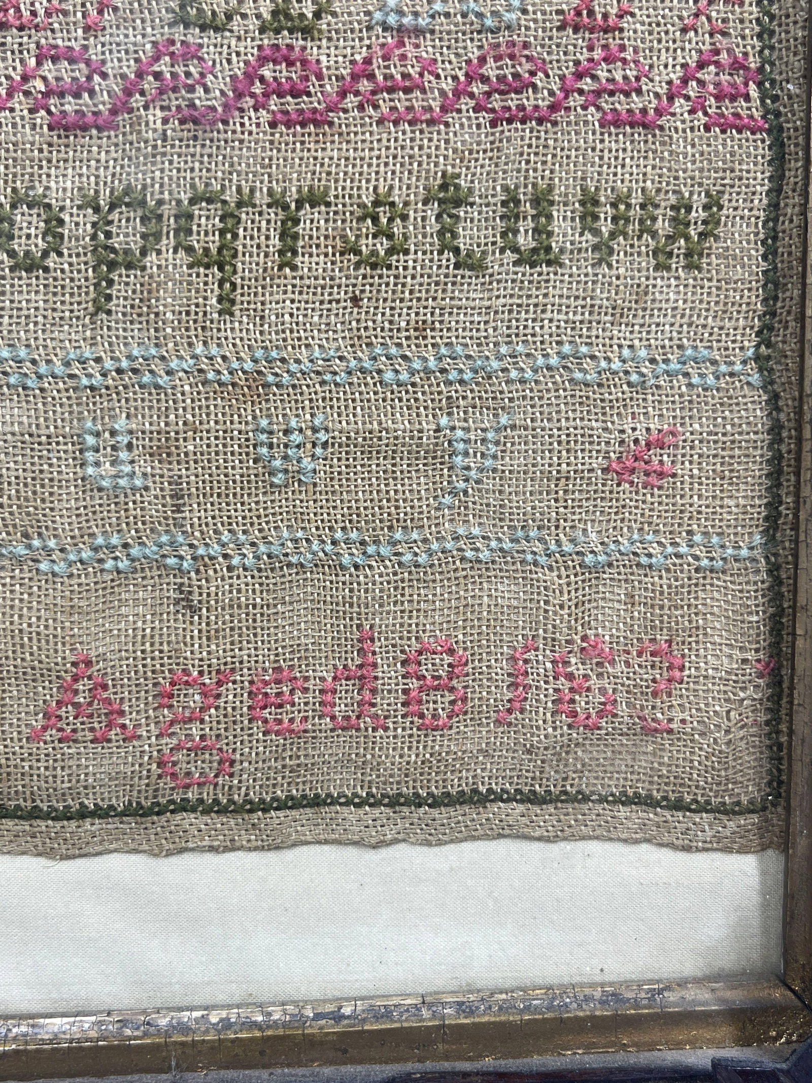 A. E. Grosvenor Needlework Sampler 1823 - 4