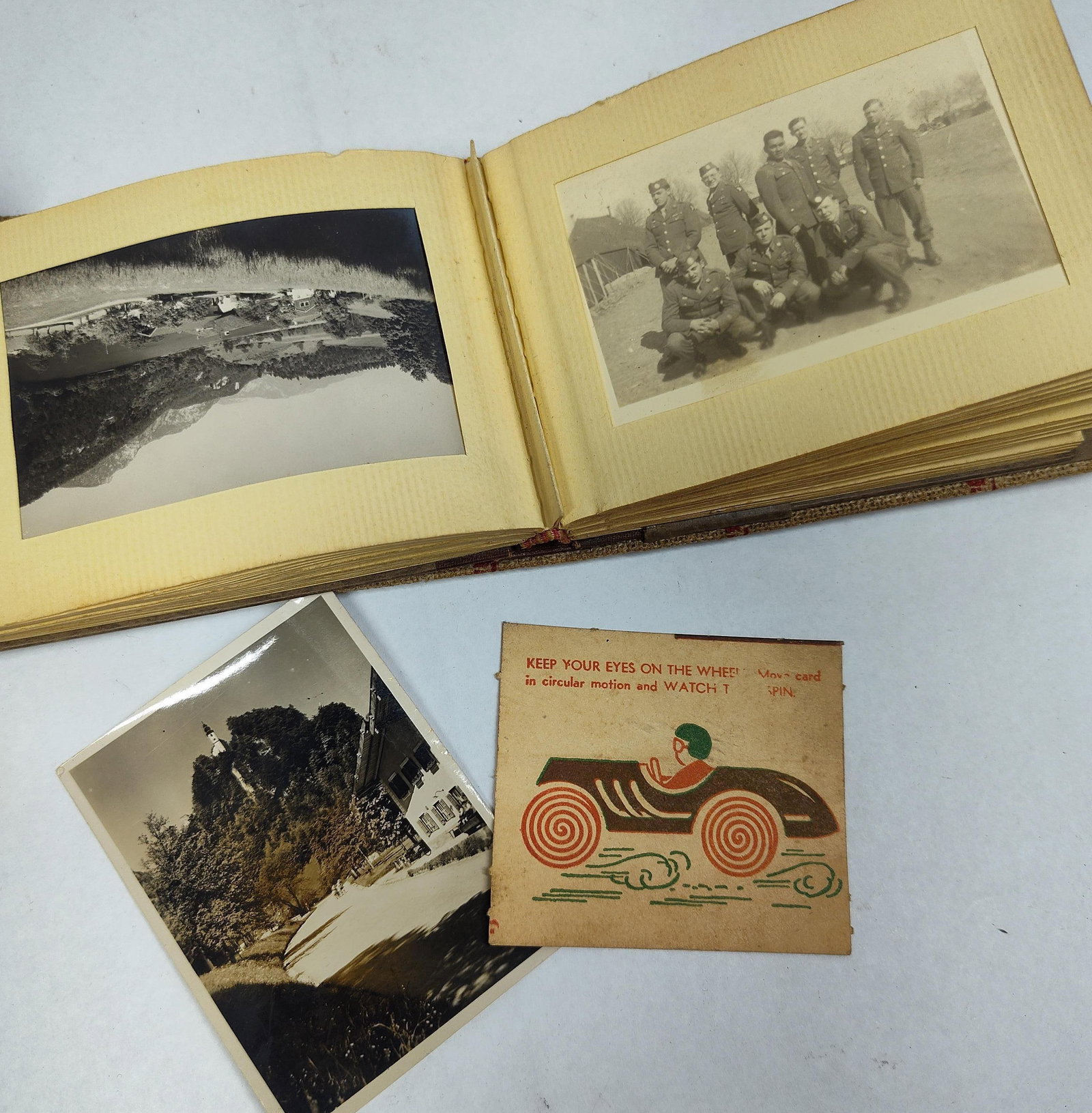 WWII 101st Airborne Division Personal Photograph Album and Ephemera Germany 1945: A personal photograph album compiled by a U.S. serviceman documenting the period immediately following World War II in Europe. The album contains original black and white snapshots, several of which s