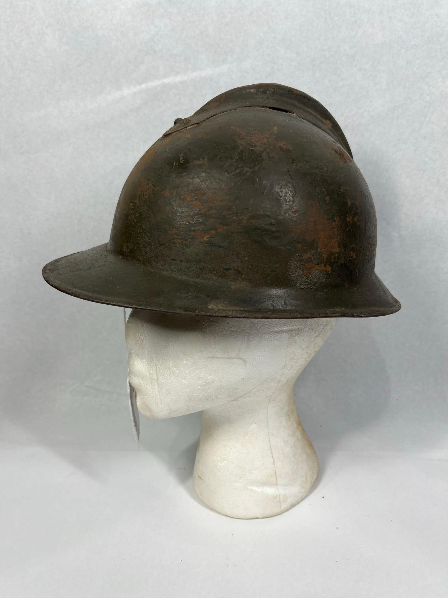 French Model 1915 Adrian Steel Infantry Helmet (1 of 5)