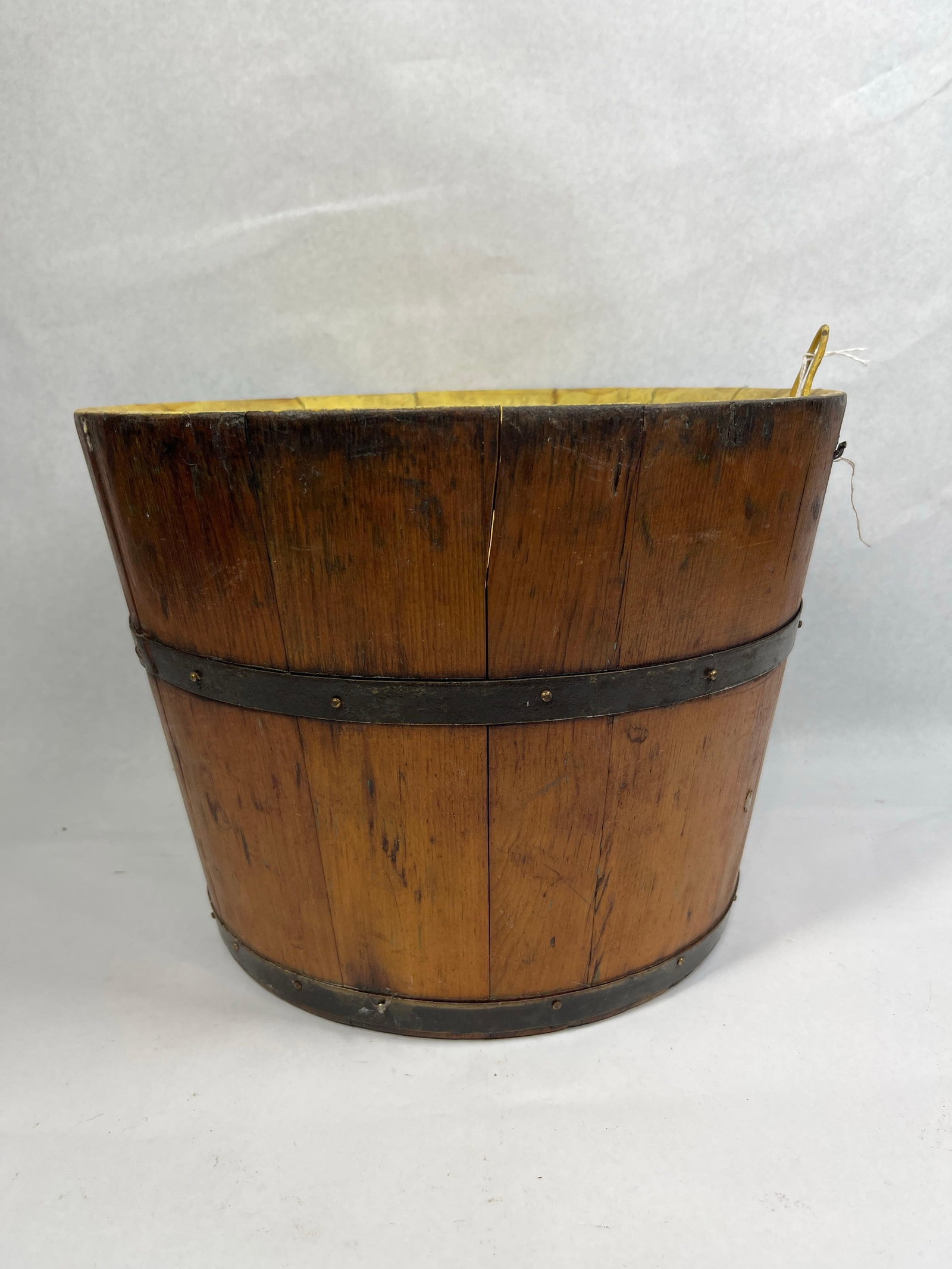 American Primitive Wood Bucket, Yellow (1 of 4)