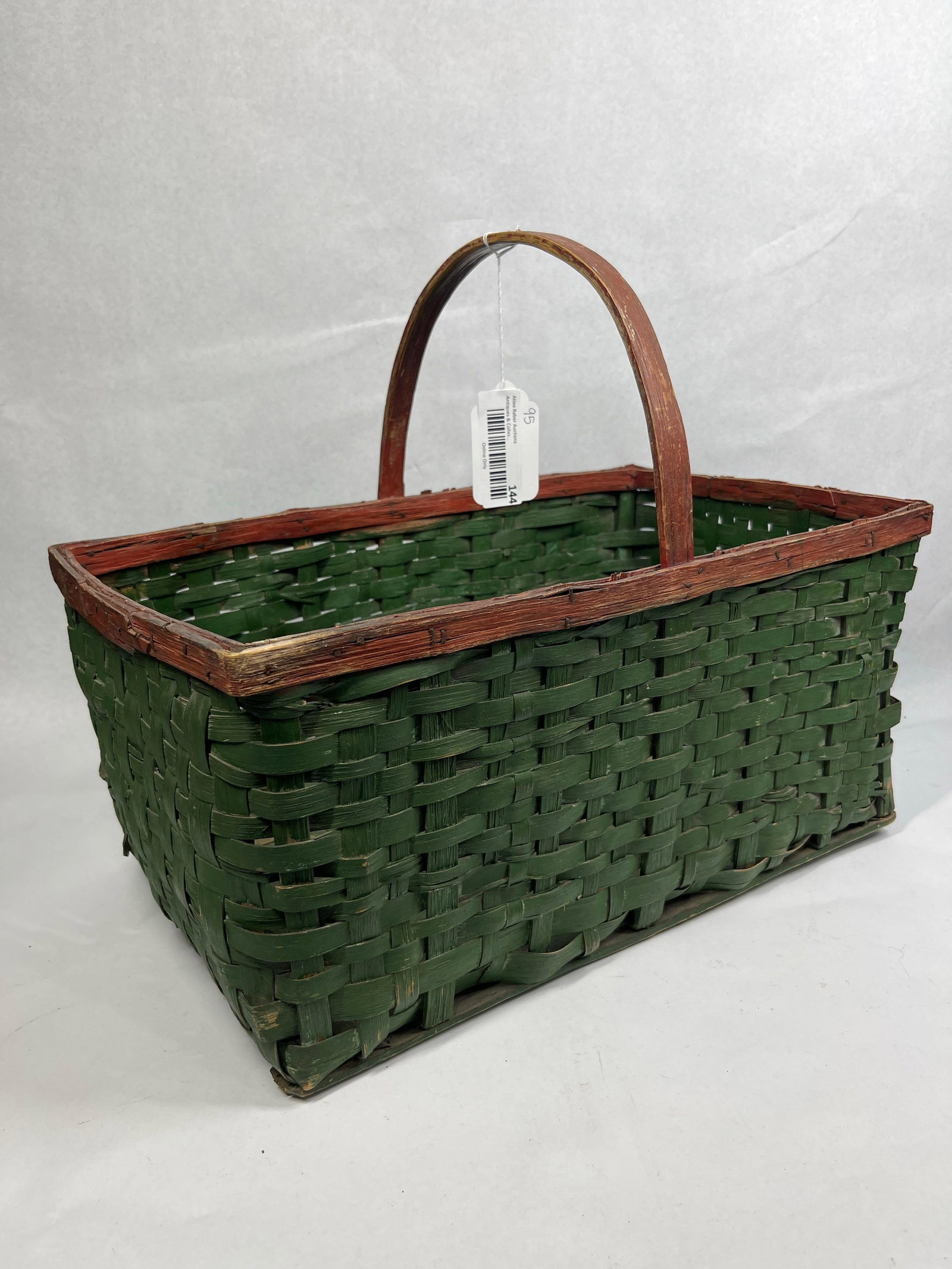 19th C. American Painted Splint Basket (1 of 4)
