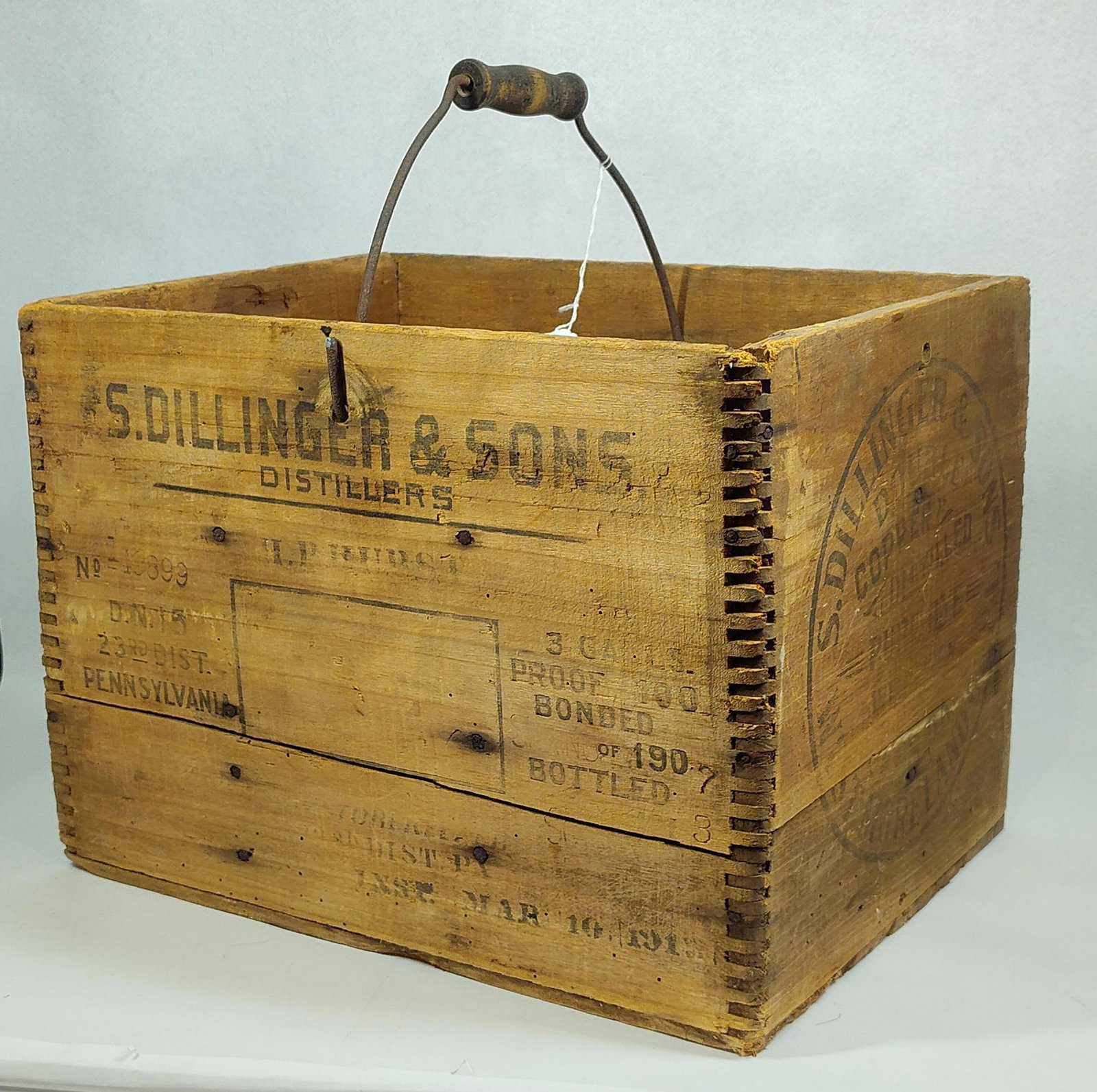 S. Dillinger & Sons Wood Whiskey Crate (1 of 6)